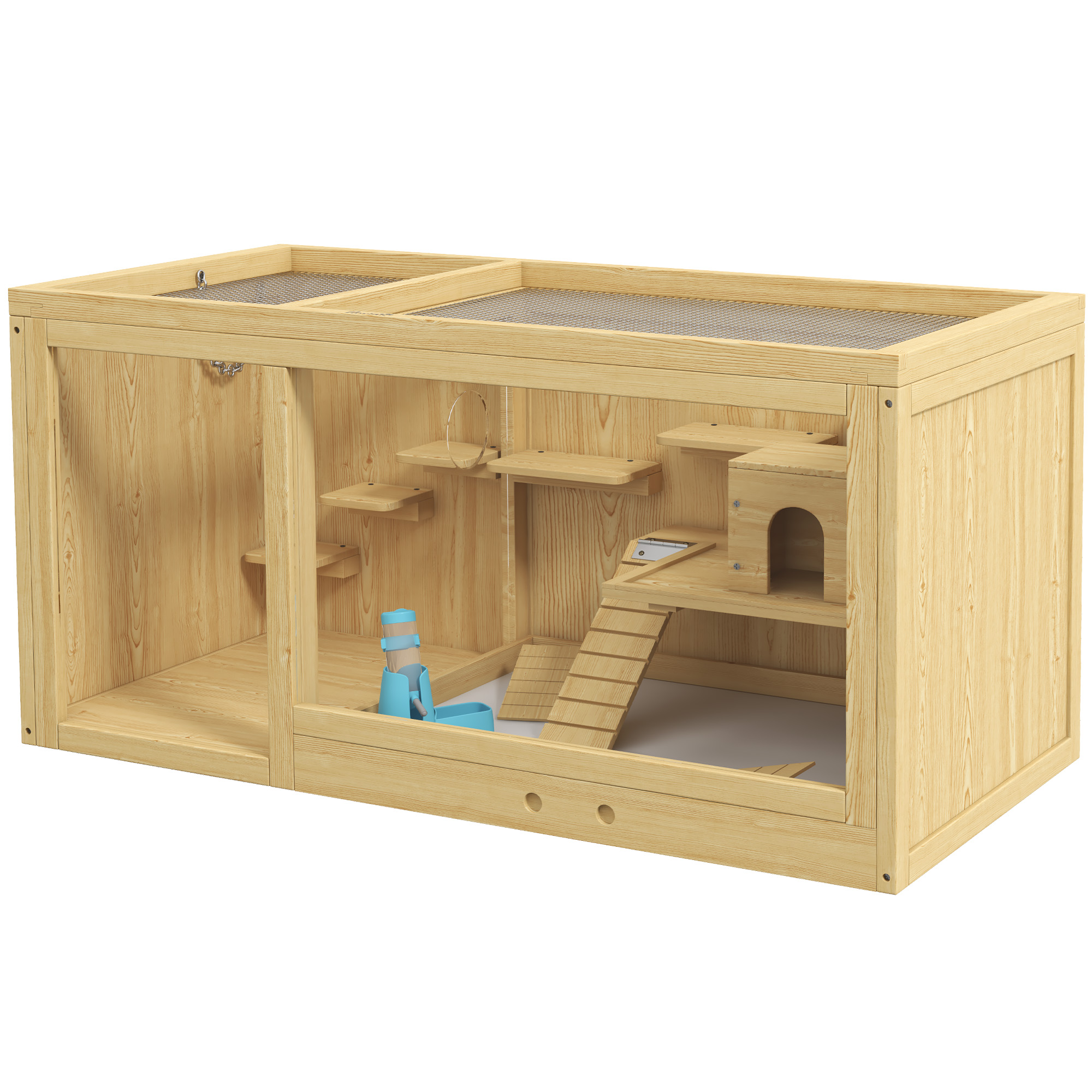 Hamster CageWater Bottle, Platform, Openable Top Cover,