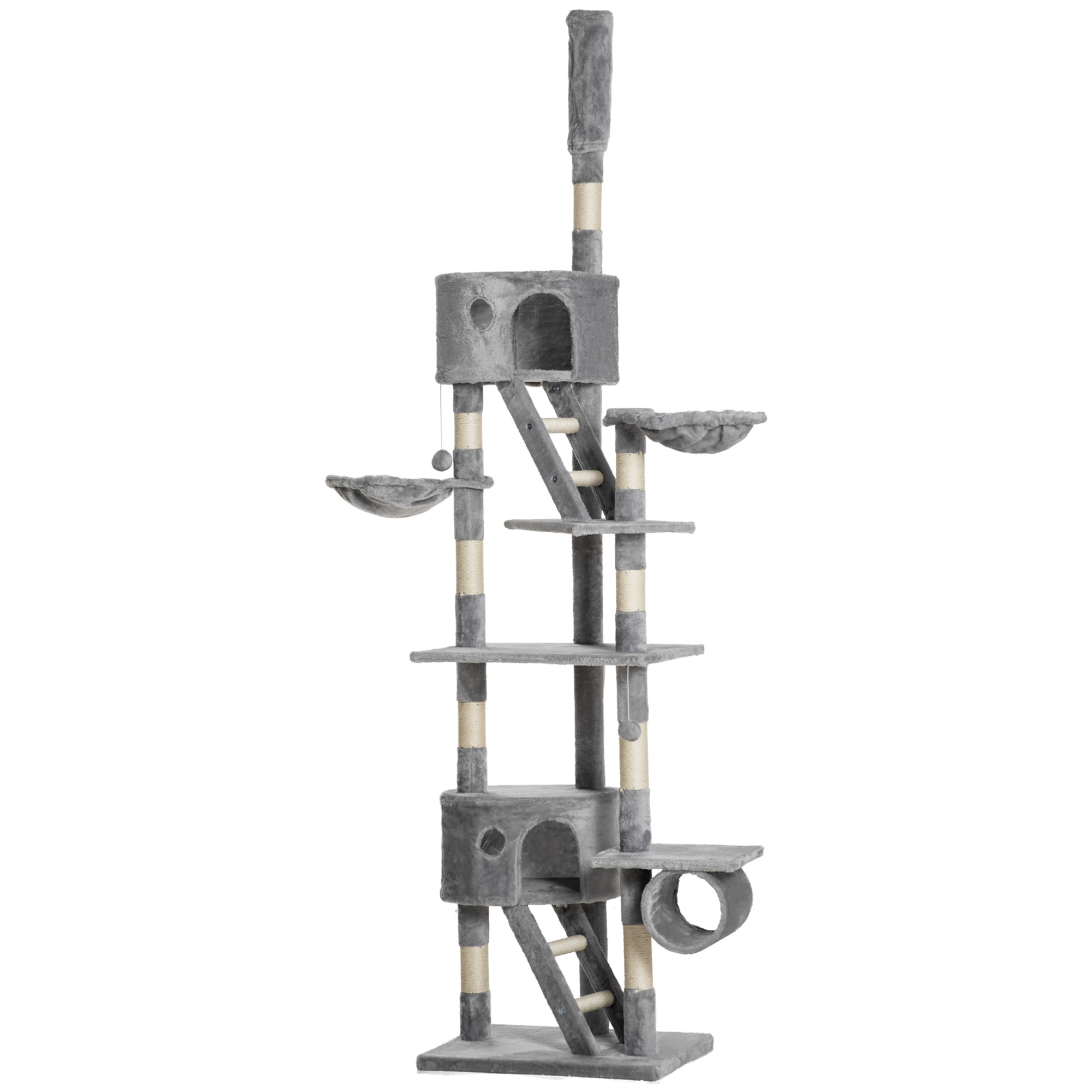 Indoor Cat Specific Floor Standing Tree, Adjustable Height, 240-260 Cm - Light — image 4