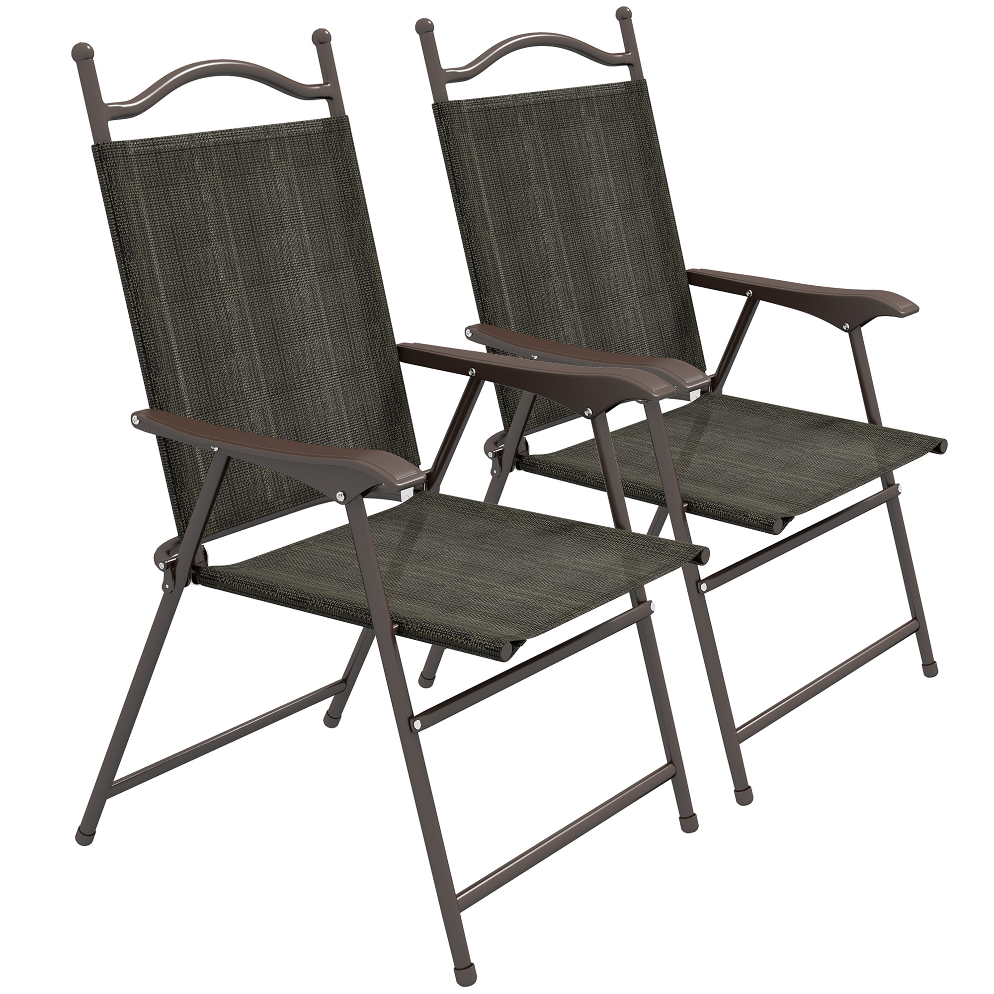 Two Foldable Garden Chair Sets, Mesh Seats — image 9