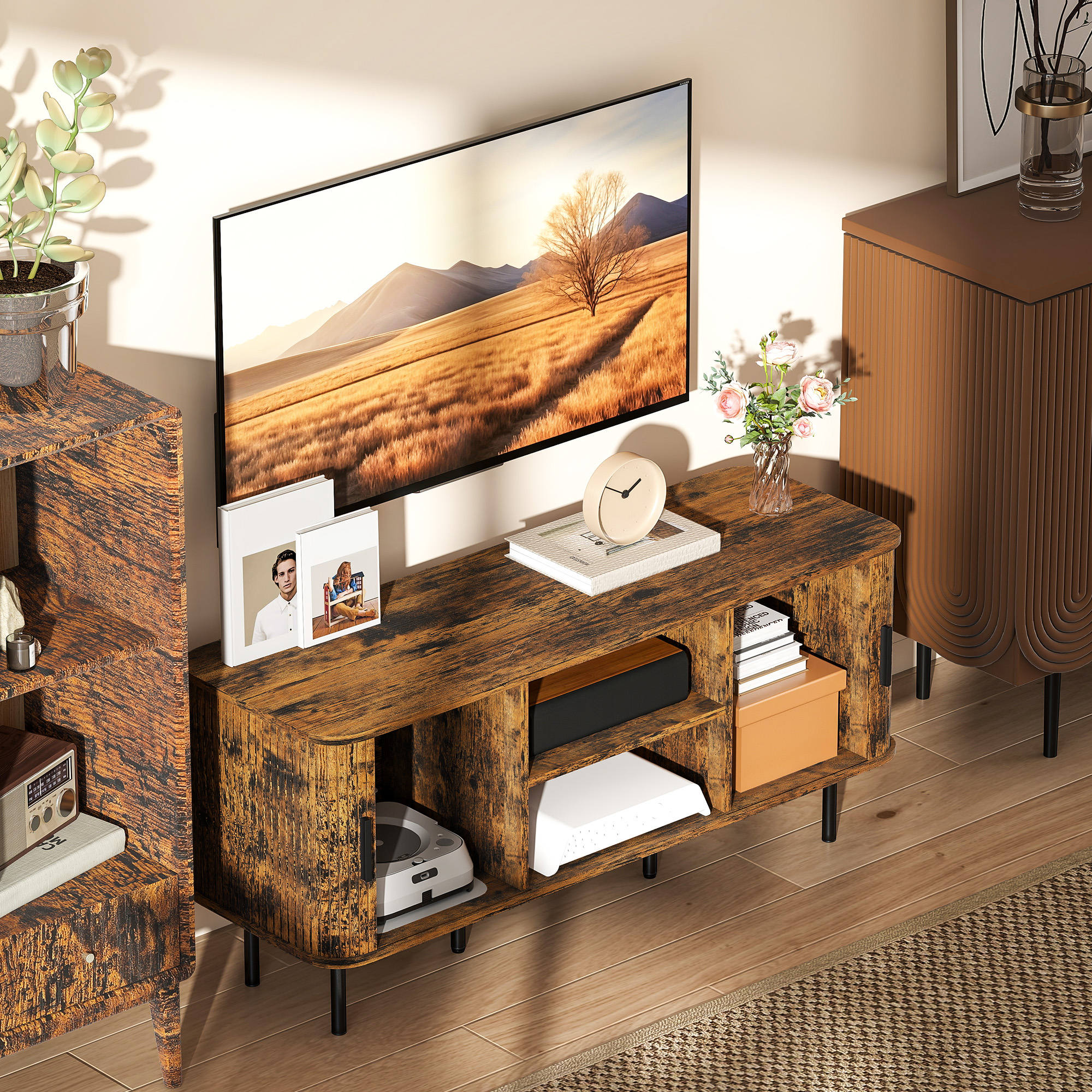 TV Cabinet, Suitable For TVs 55 Inches And Below,