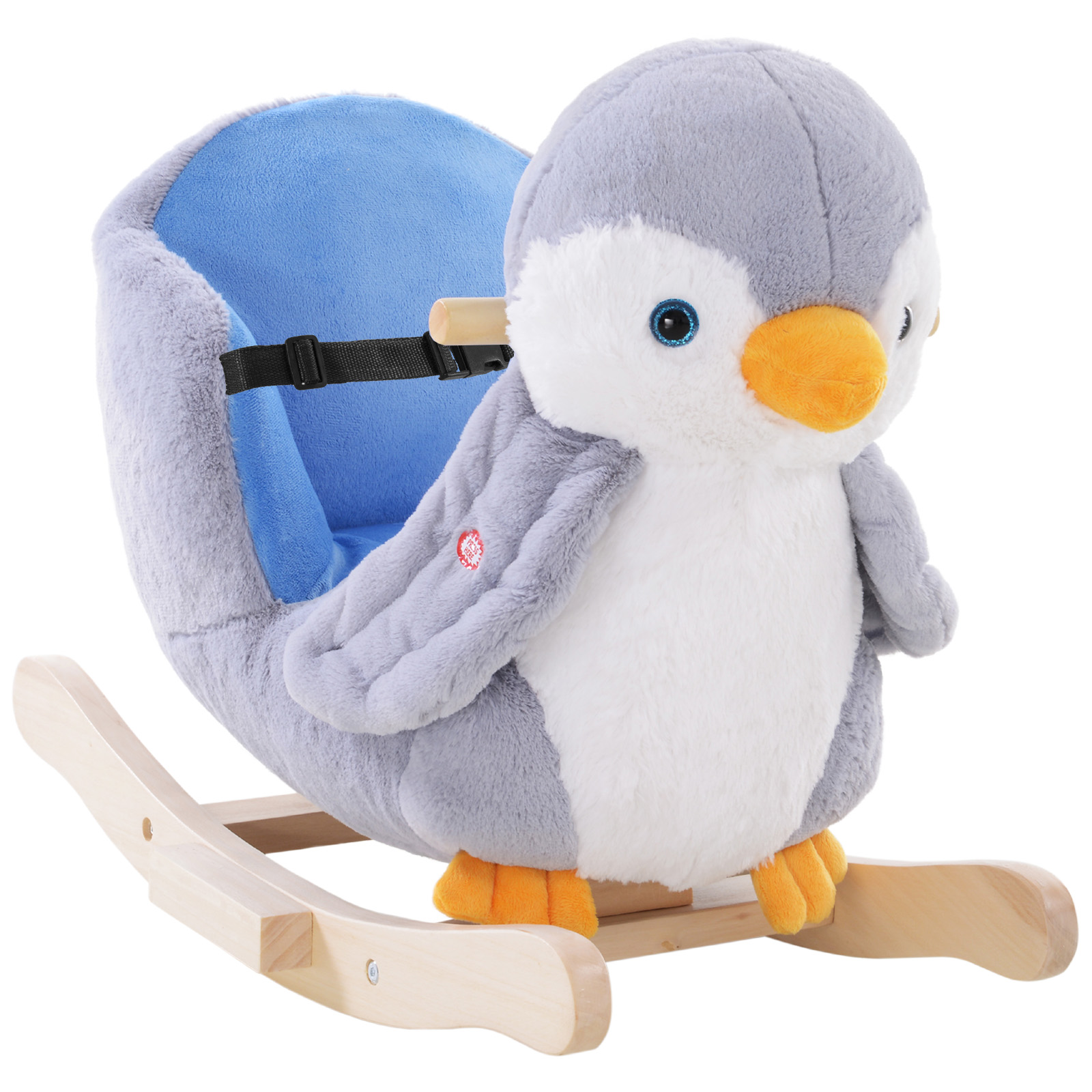 Children's Rocking Horse Unicorn Wooden Plush Riding Chair Toy With Music — image 2