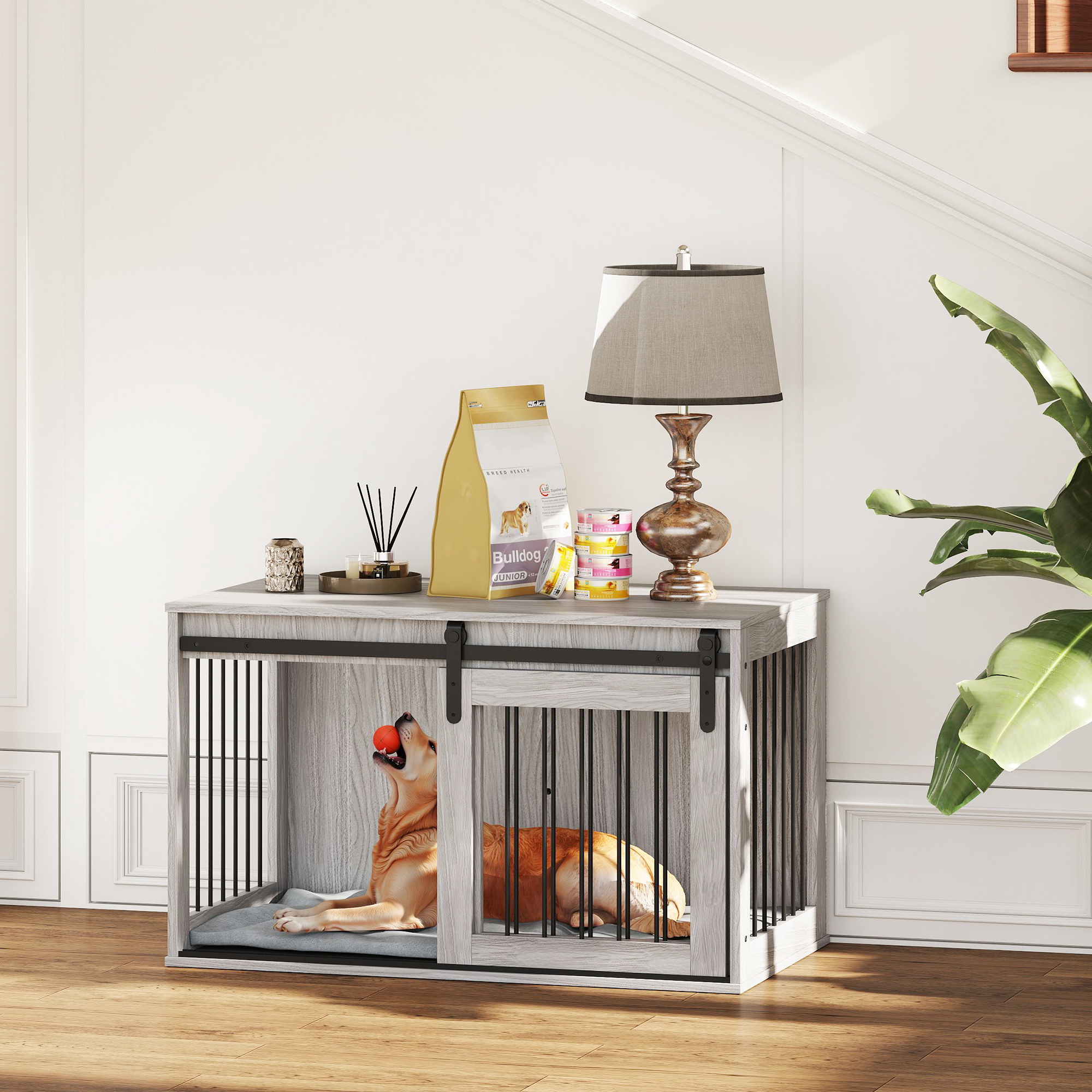 Large Dog Cage Furniture With Detachable Cushions Measuring 98cm — image 2