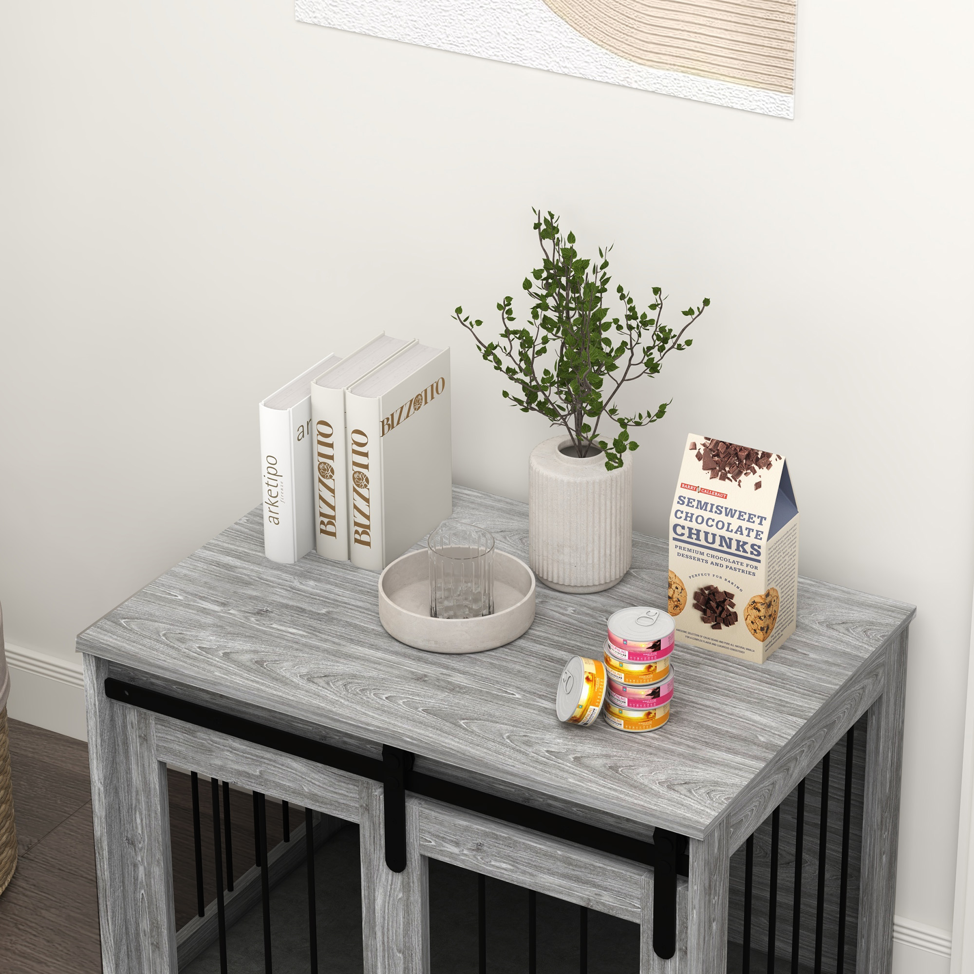 Large Dog Cage Furniture With Detachable Cushions Measuring 98cm detail photo 14