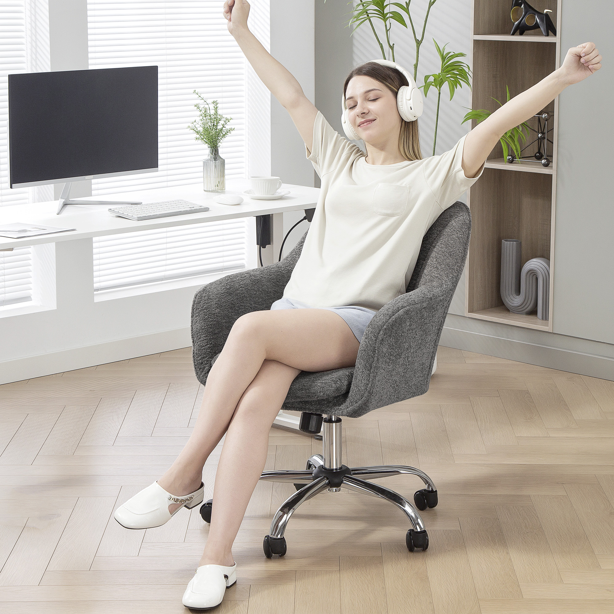 Snow Flannel Office Chair — image 5
