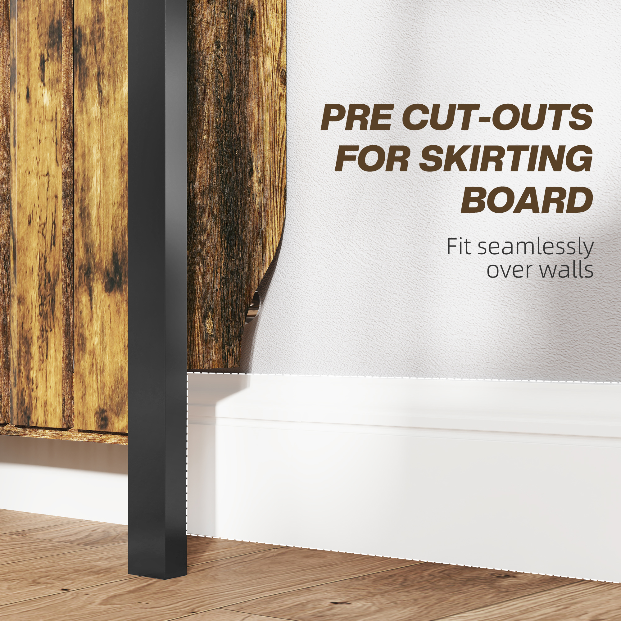 93 X 119 Cm Vintage Style Radiator Cover - Brow — image 3