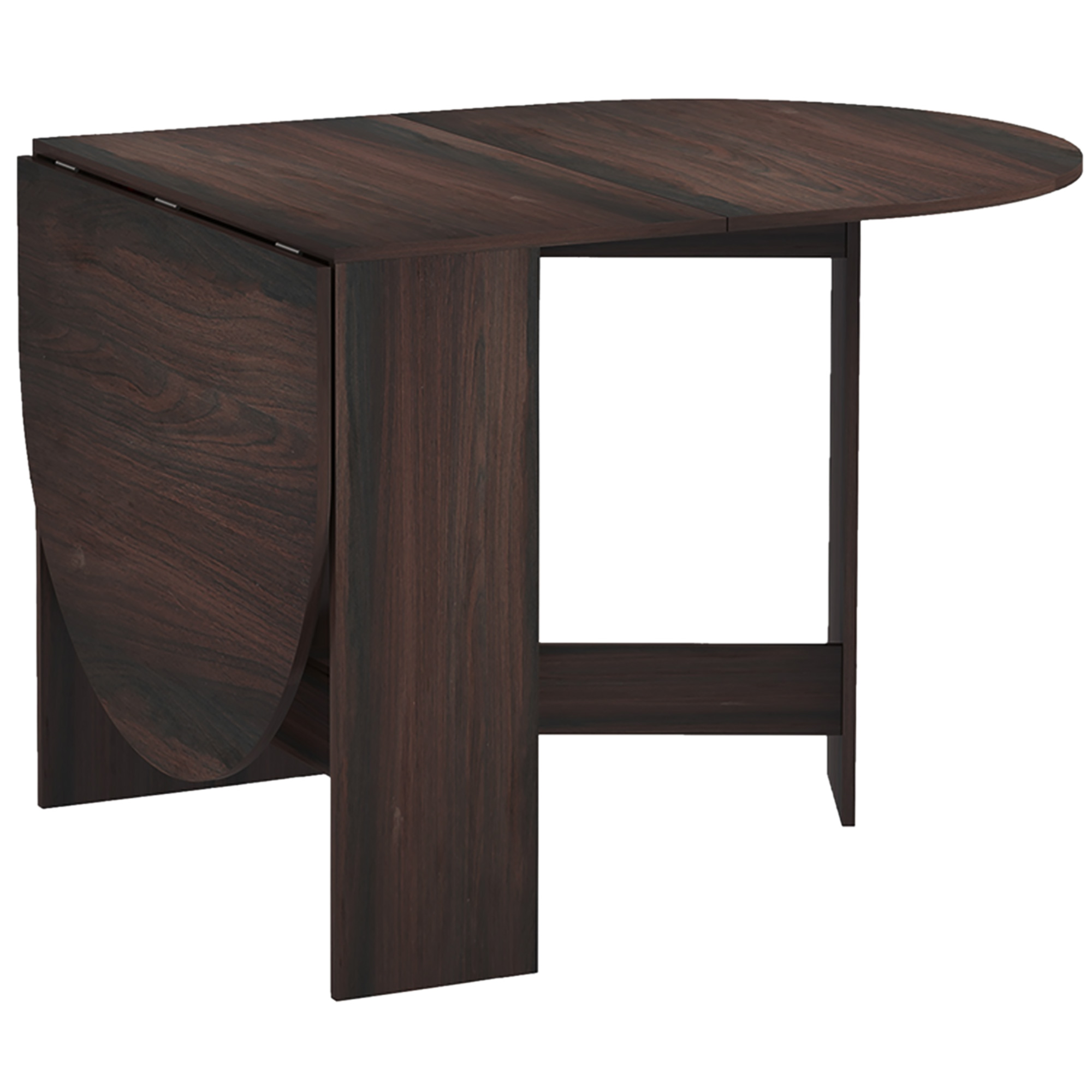 Folding dining table, suitable for small spaces, oval