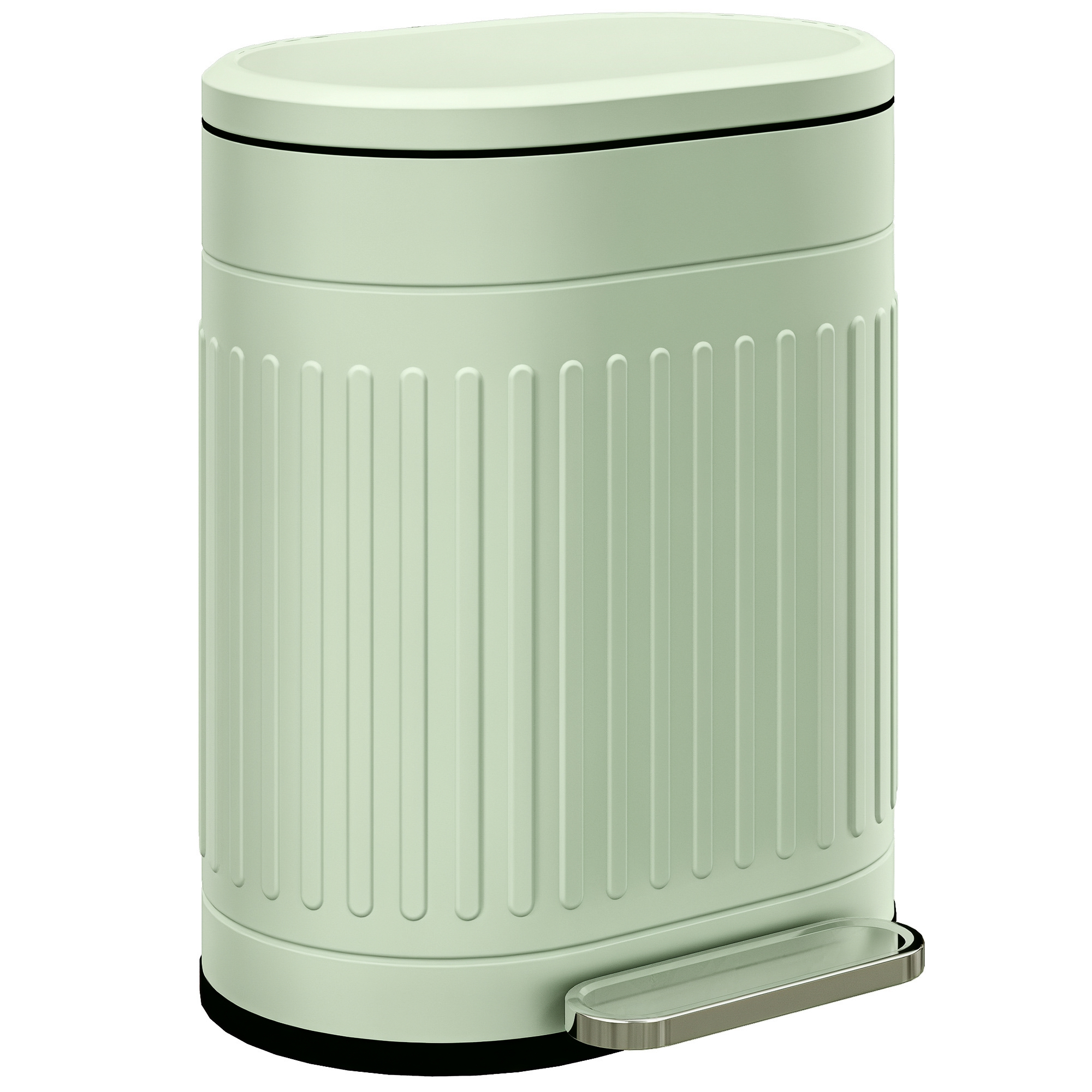 20 liter metal kitchen trash can with gradual lowering lid