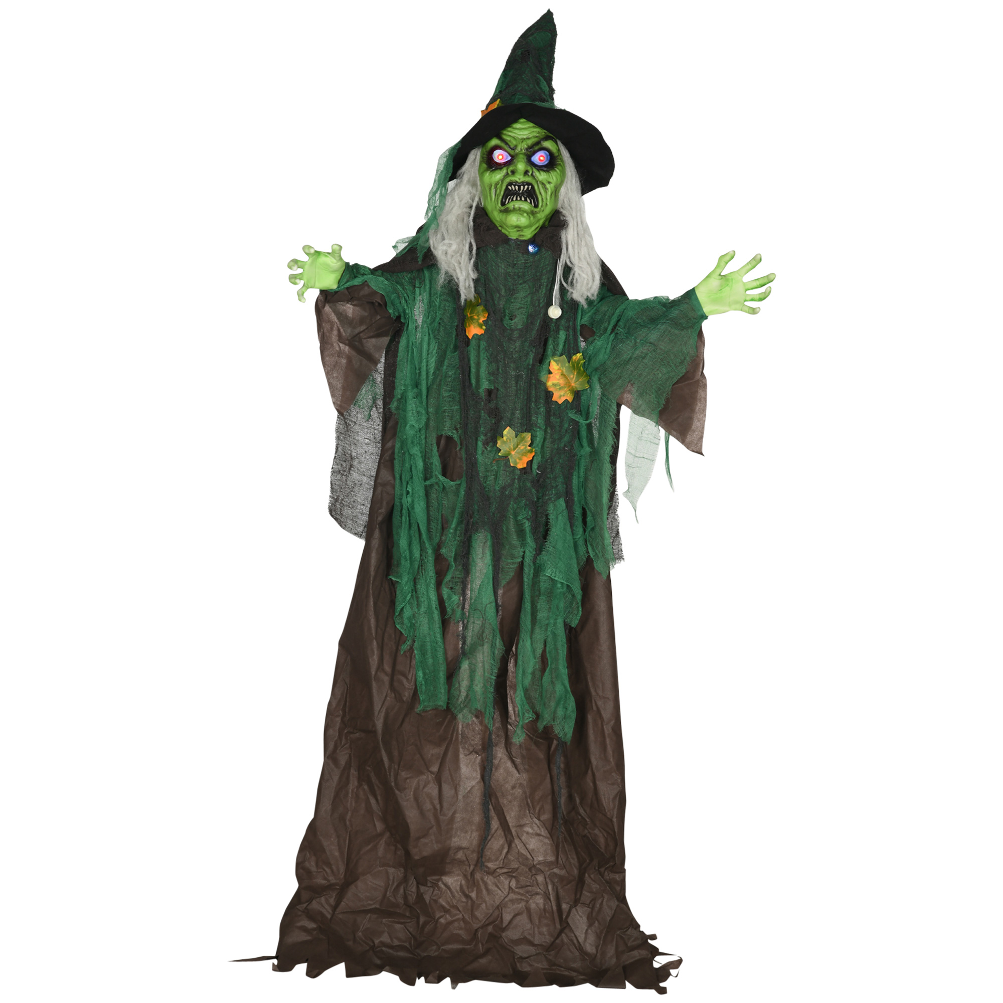 6ft Halloween Witch Decoration, Outdoor Activated Prop