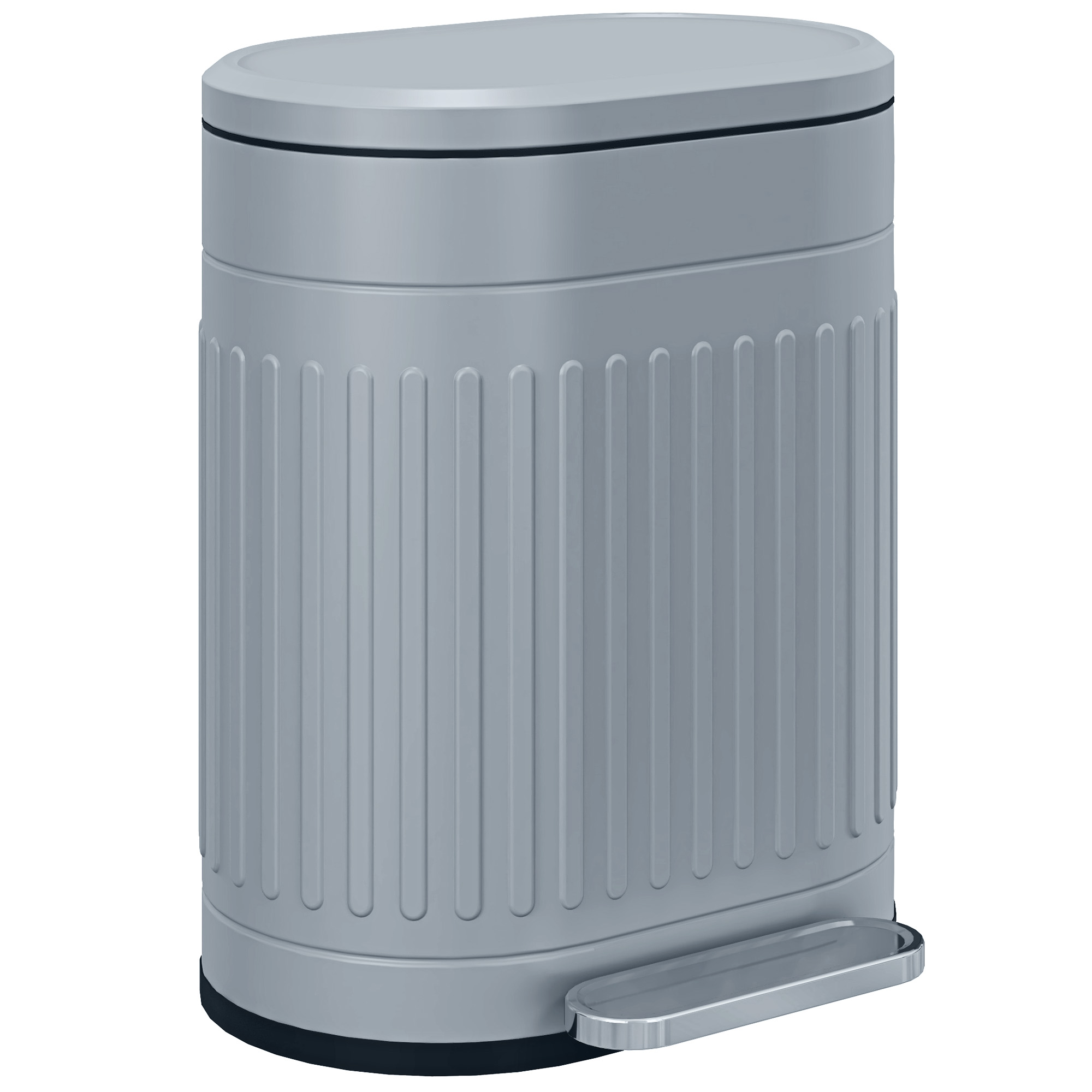 20 liter metal kitchen trash can with gradual lowering lid