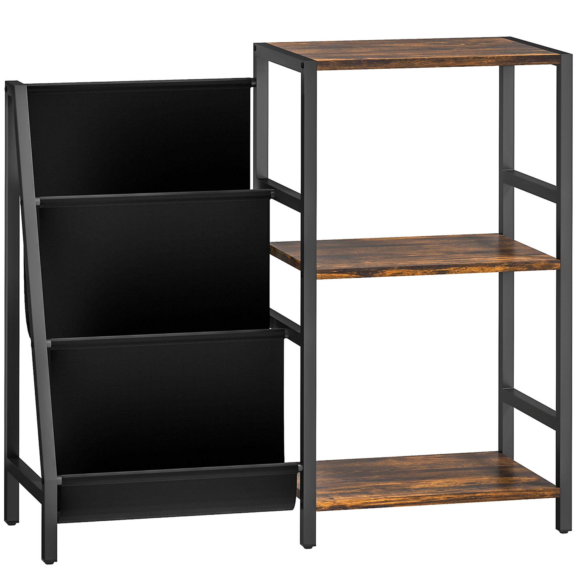 Three Layer Record Rack. The Table Next To Living Room. Bedroom -vintage Brown