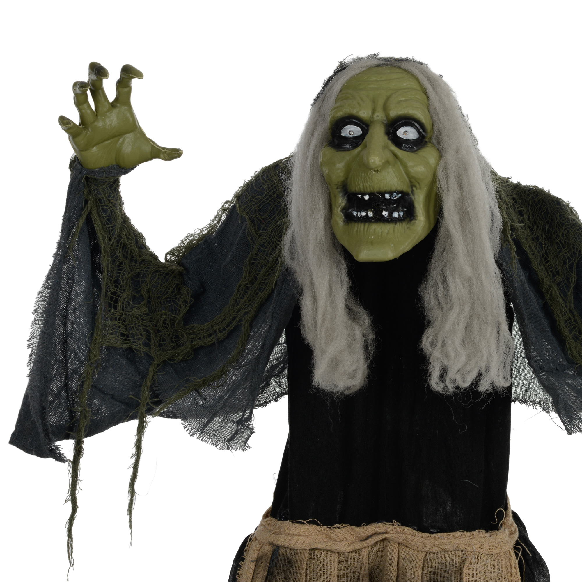 52 humpback witch halloween electronic animation doll, eyes