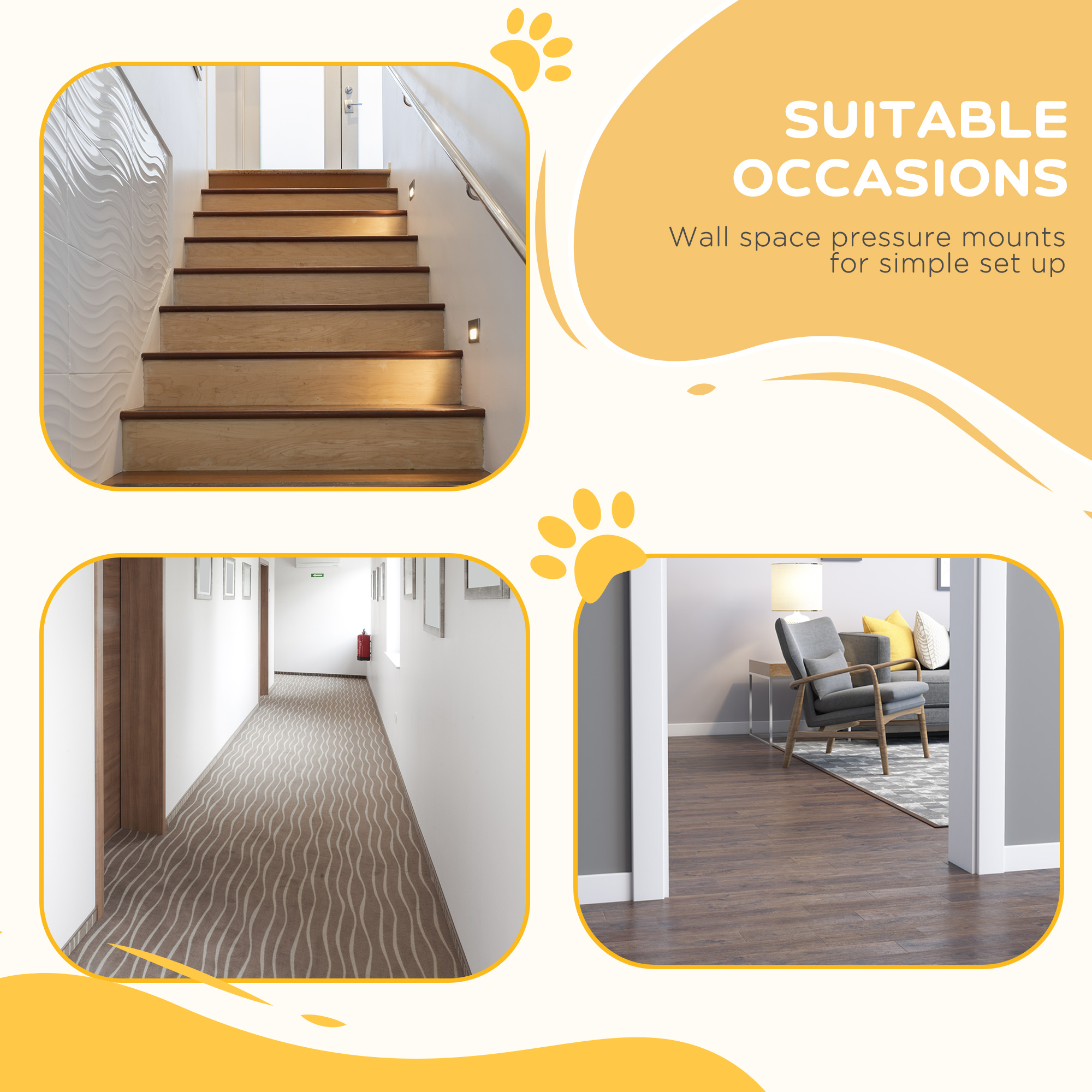 Non Drilling Pressure Dog Stair Safety Door, Automatic Closing, Suitable — image 3