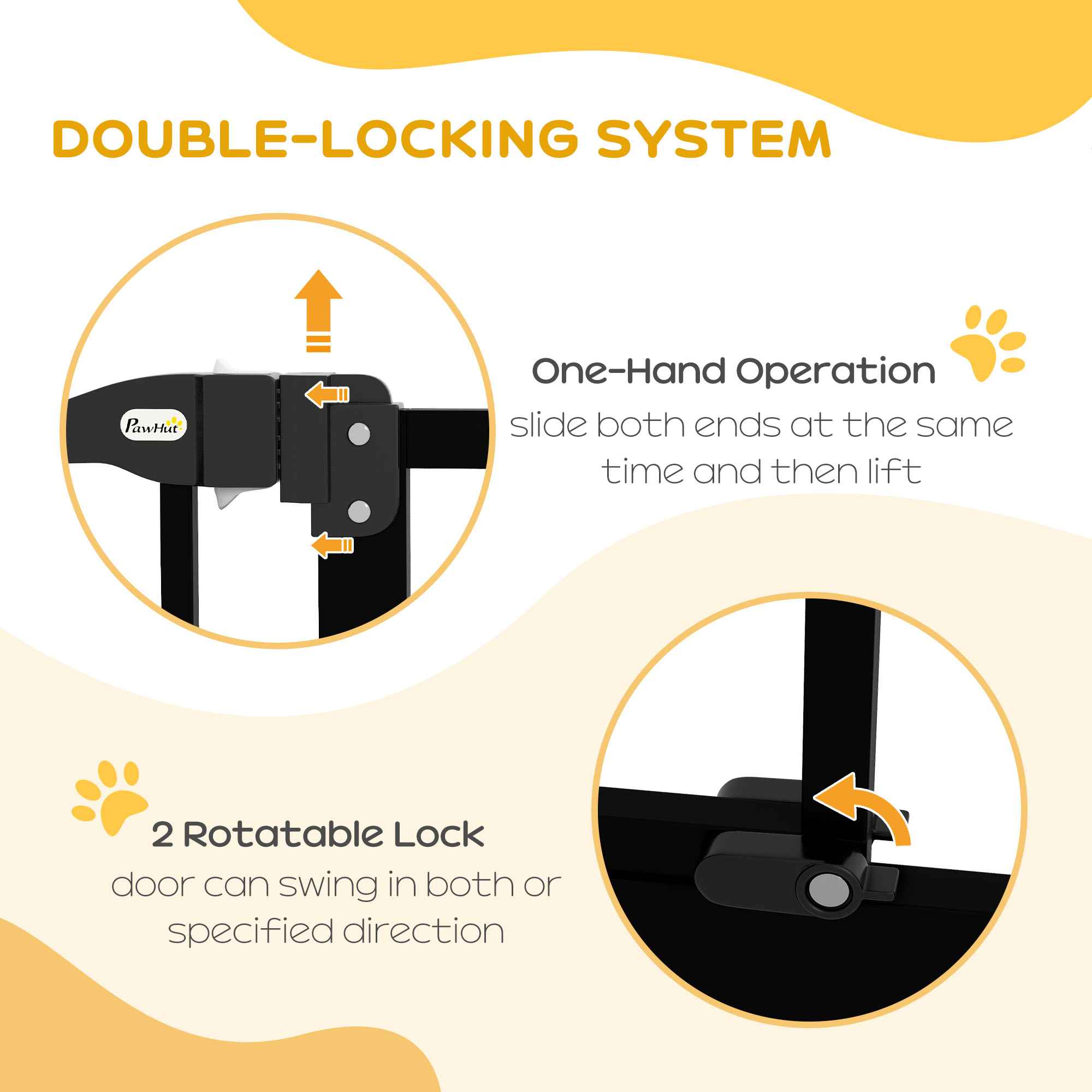 Metal Pet Safety Door Dog Folding Fence 74-87 Cm — image 4