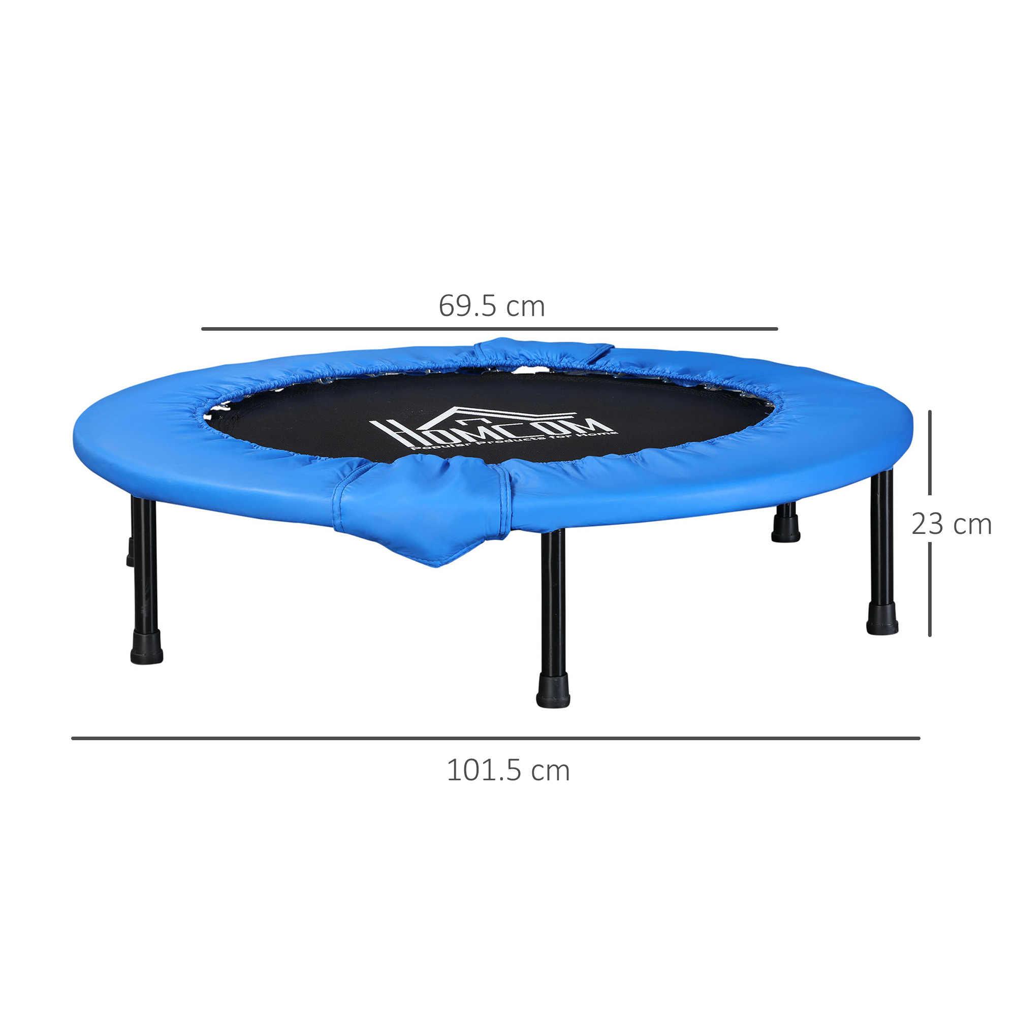 36 Inch Mini Fitness Trampoline, Home Gym Yoga Exercise Rebound Device, Indoor And Outdoor Jumping Device, With Safety Pad, Capable Of Bearing Up To 100 Kilograms, — 1