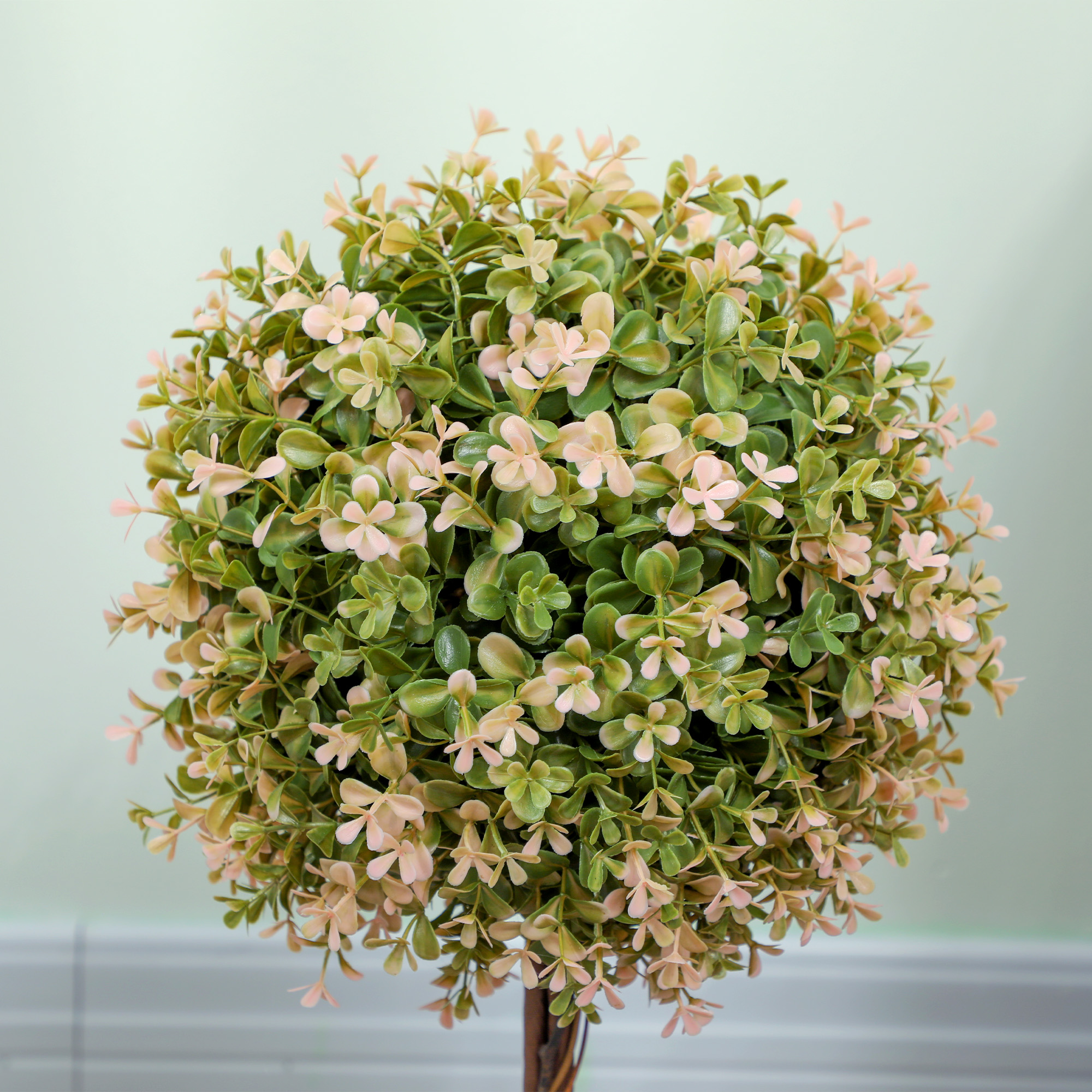 Two Pot Decorative Simulation Plant Set, Nine Lily Flower Potted Plants, Fake