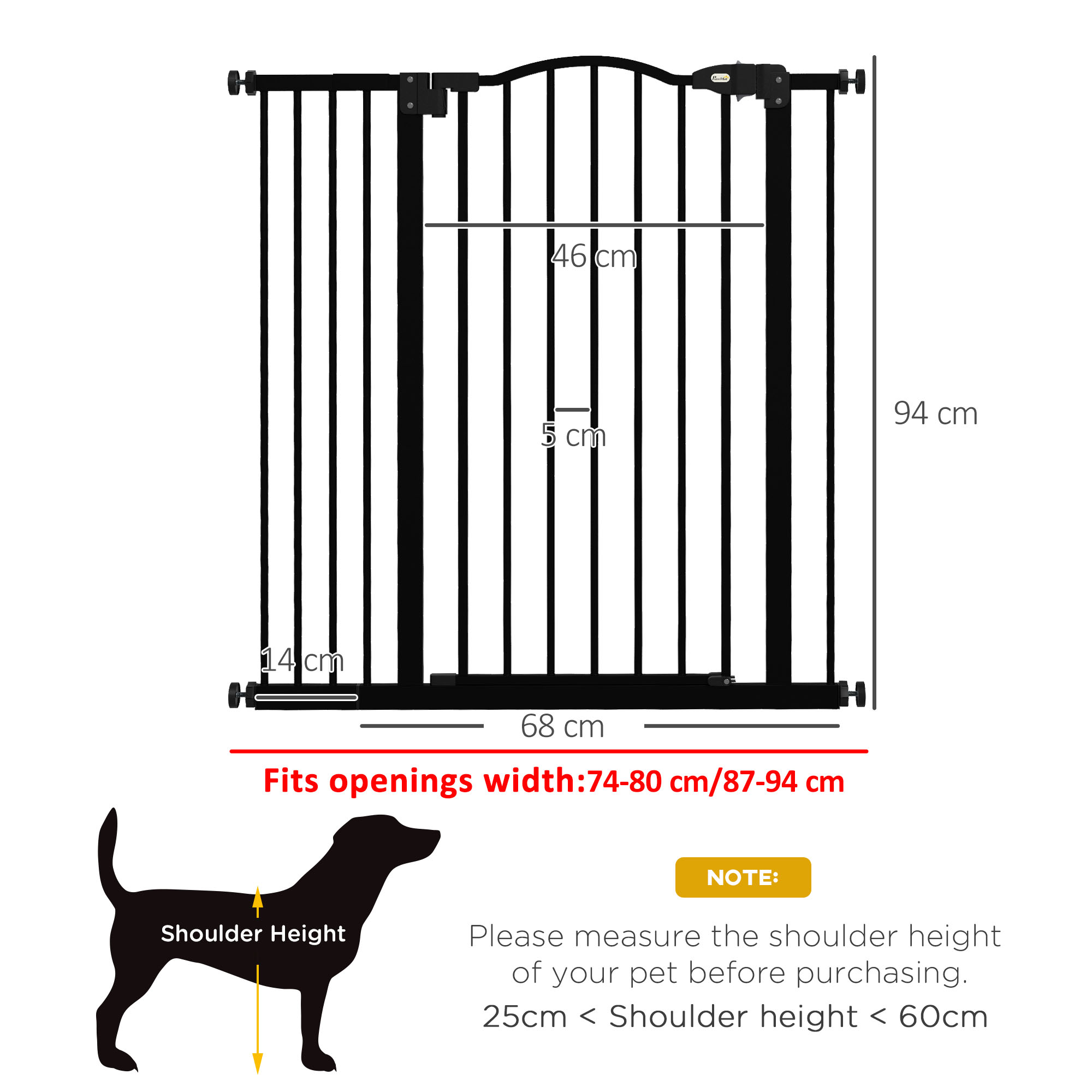 Non Drilling Pressure Dog Stair Safety Door, Automatic Closing, Suitable For Doors And Corridors, Adjustable 74-94 Cm, Height 94 Cm detail photo 9