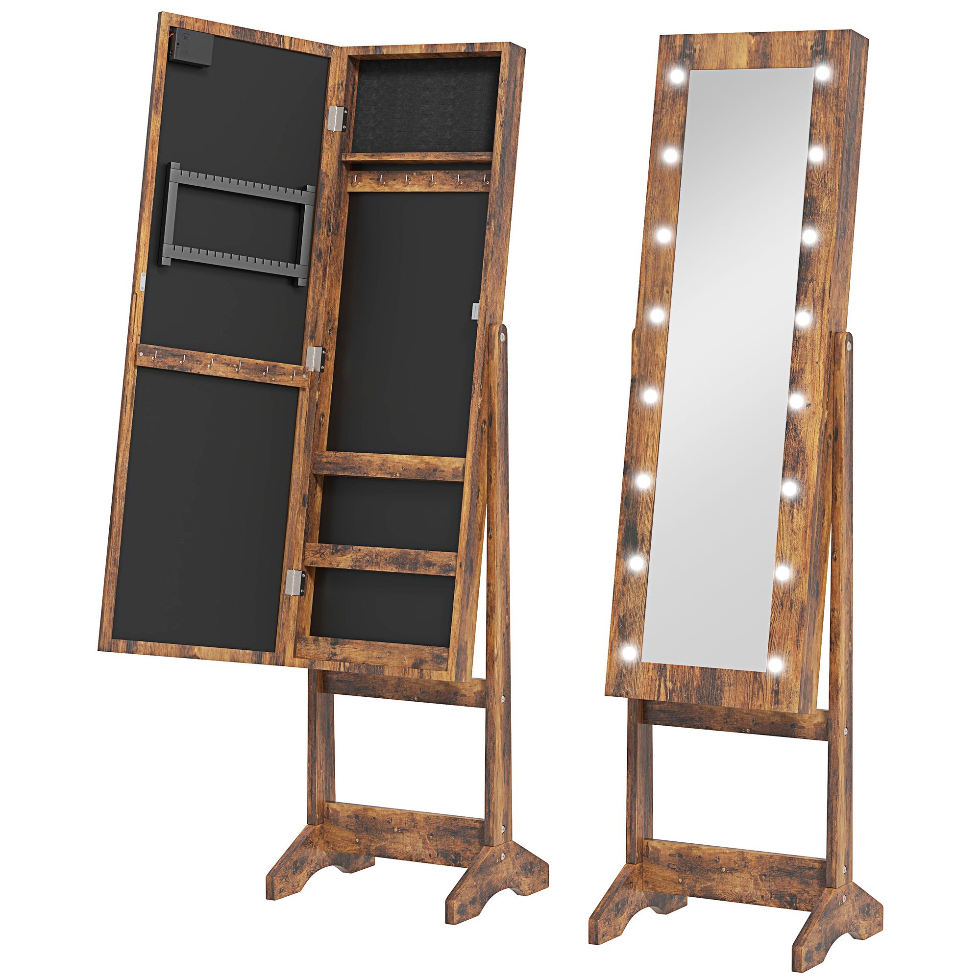 Independent Mirror Jewelry Storage Cabinet