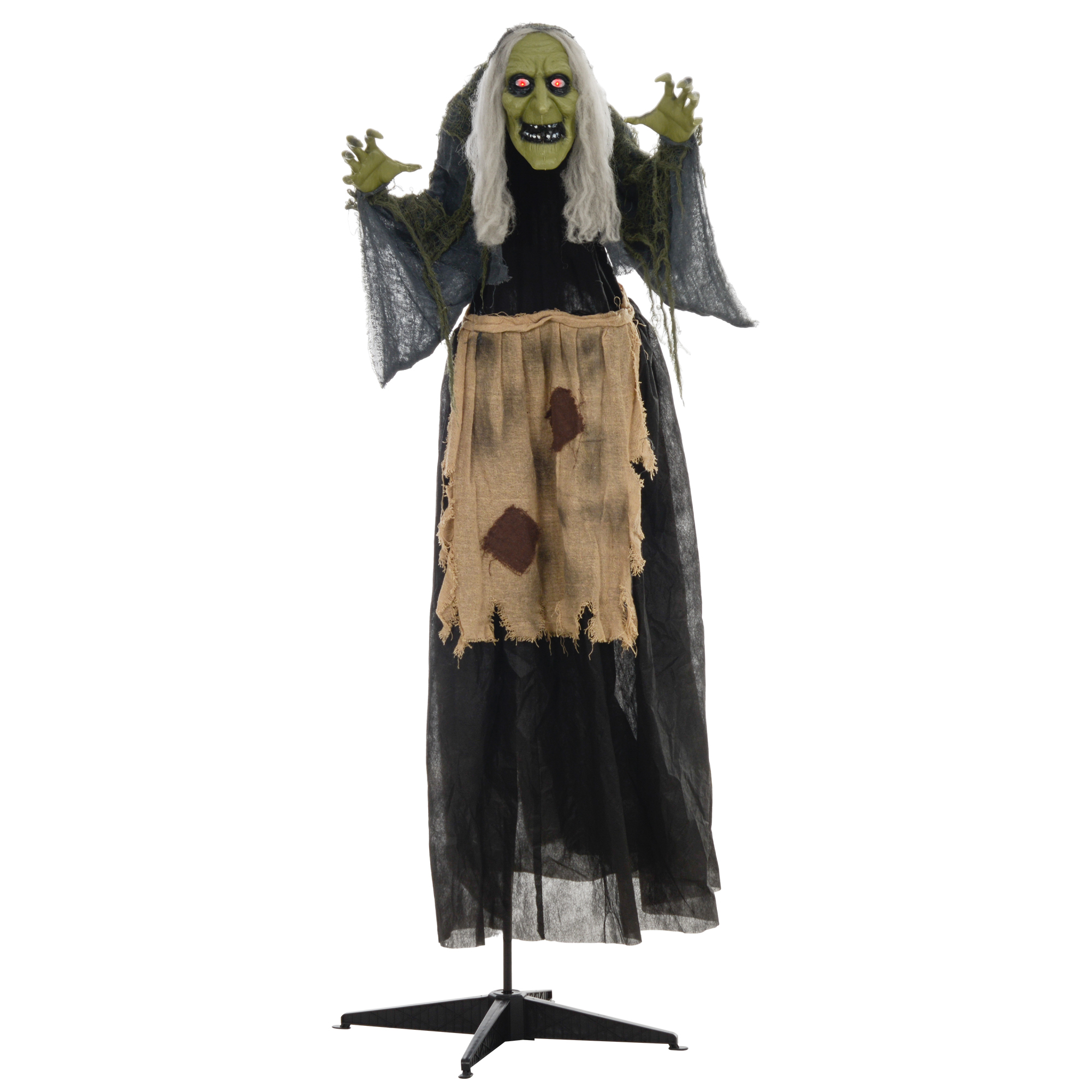 52 humpback witch halloween electronic animation doll, eyes