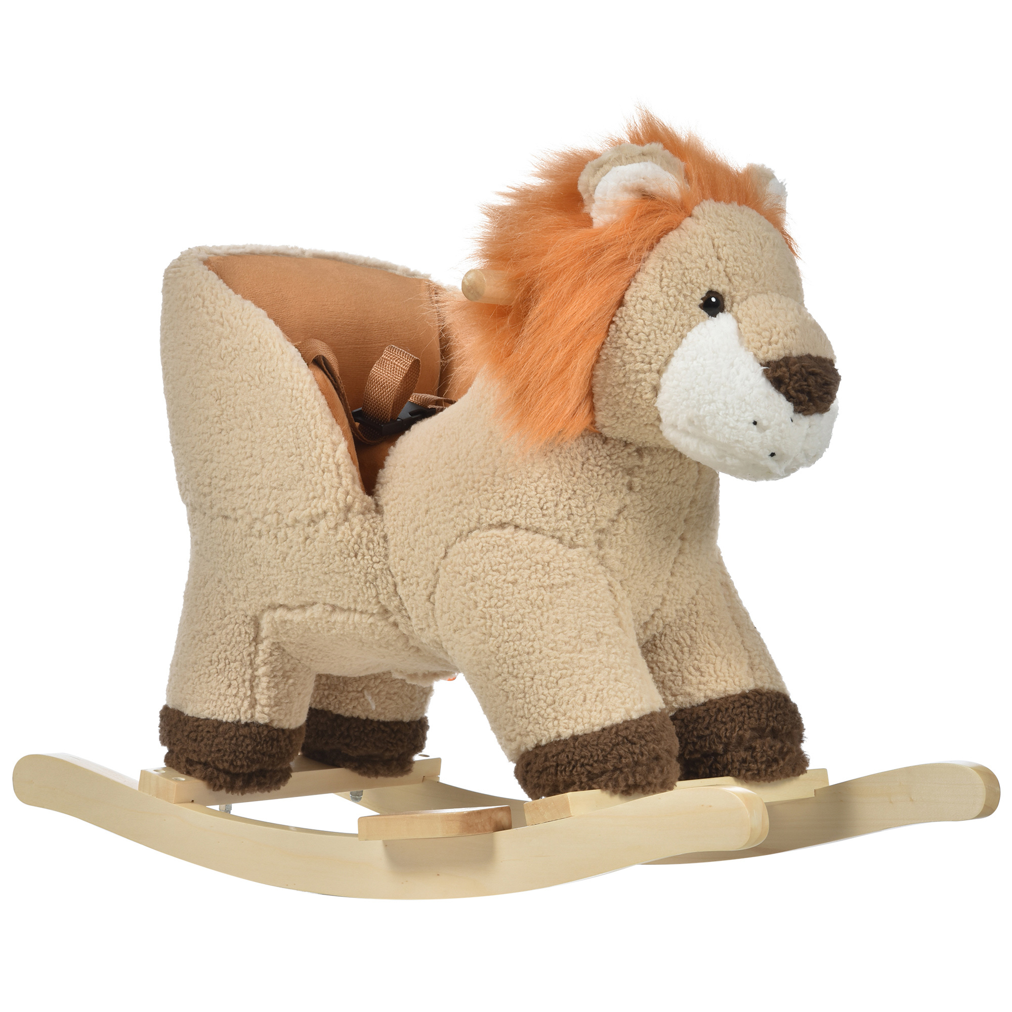 Children's Rocking Horse, Plush Donkey Shaped Riding Chair, With Sound Effects — image 4