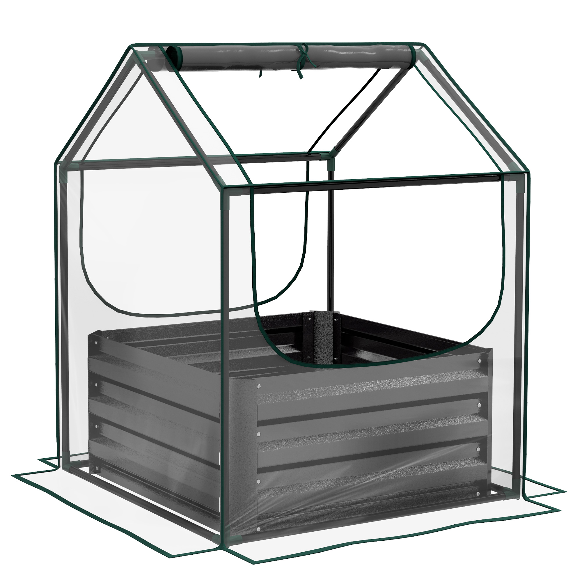 61 X 61cm Garden Planting Bed With Cover — image 8
