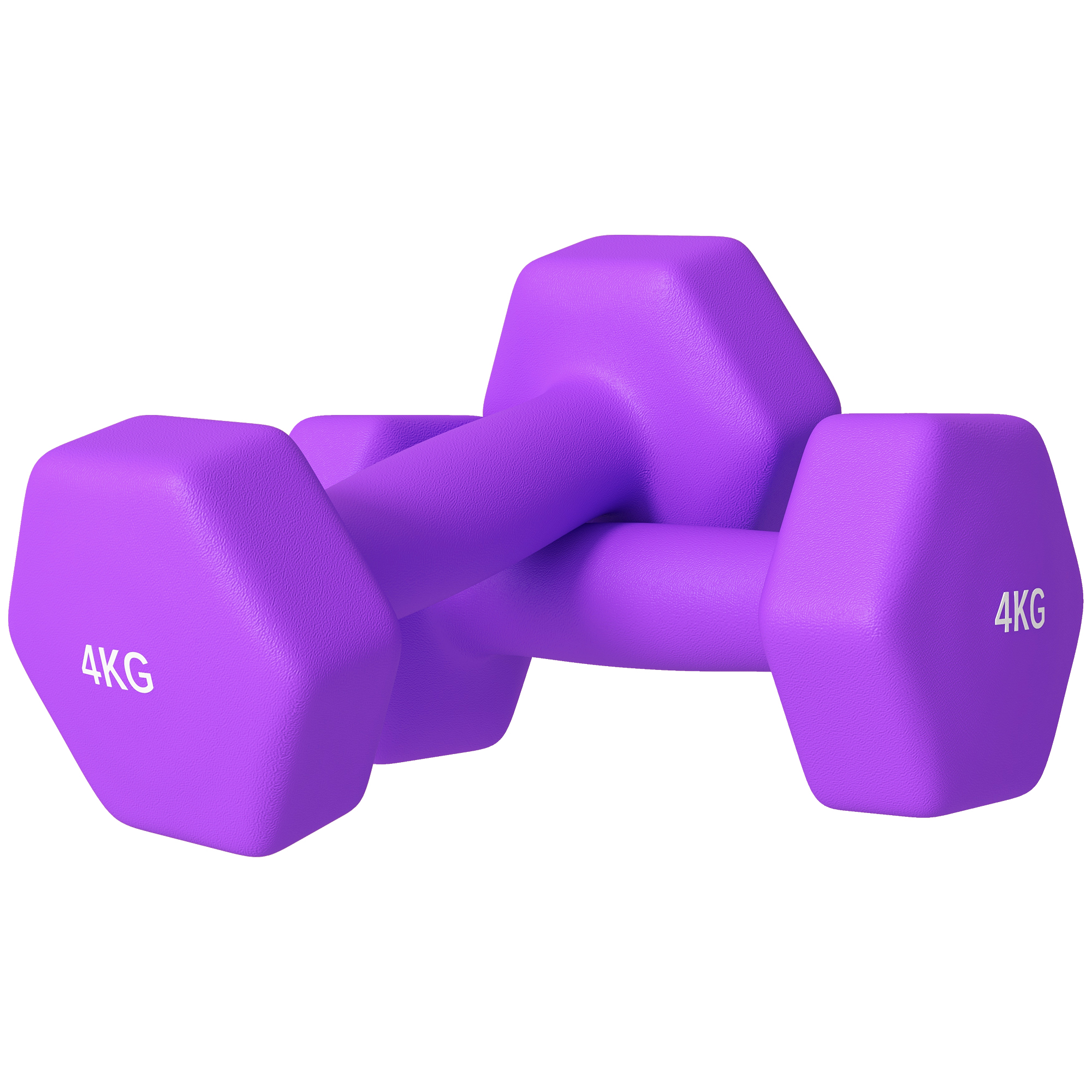 2 X 4kg Hexagonal Dumbbell Set With Anti Slip Grip, Suitable For Home Gym — image 5