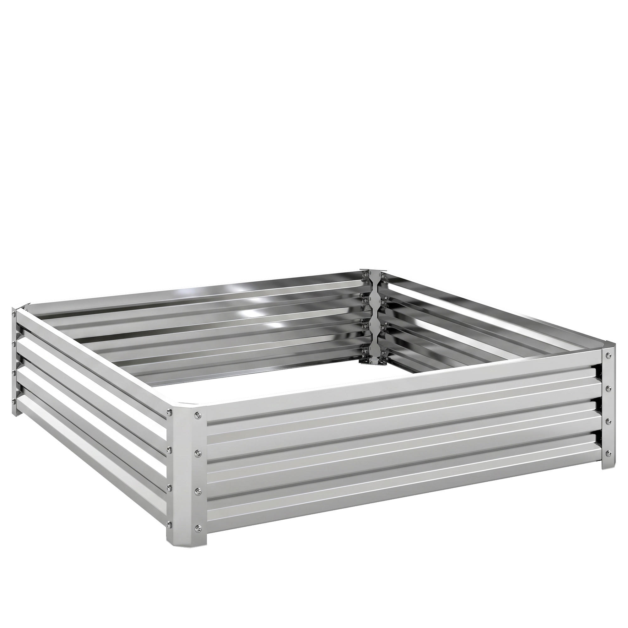Square Elevated Garden Bed Box With Weather Resistant Steel Frame, Suitable — image 2