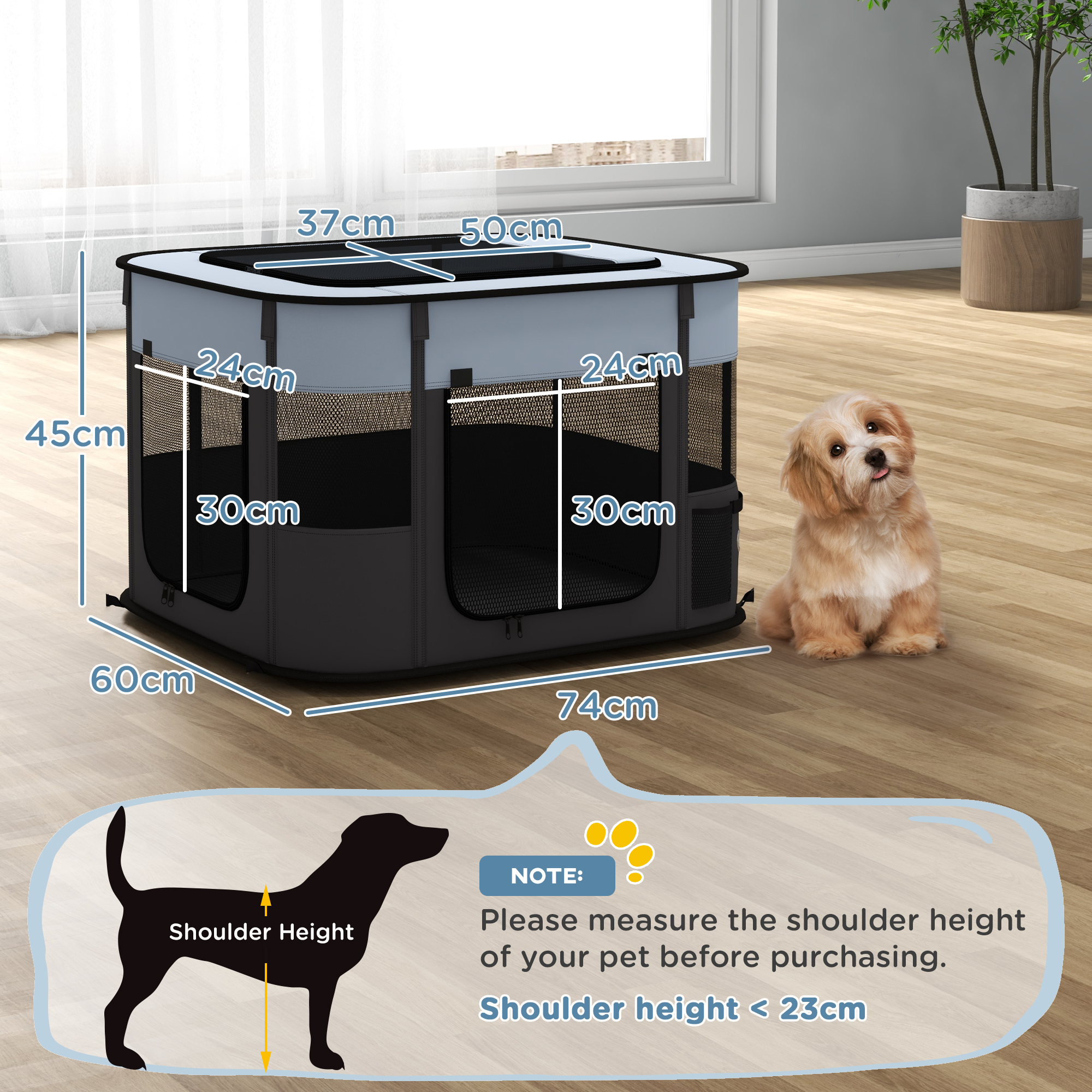Foldable Dog Fence With Storage Bag, Suitable For Indoor-outdoor Use, Portable — image 4