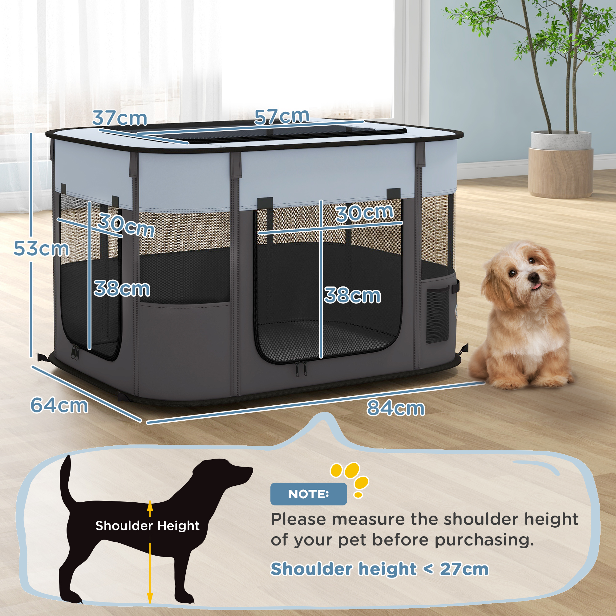 Foldable Dog Fence With Storage Bag, Suitable For Indoor-outdoor Use, Portable — image 8