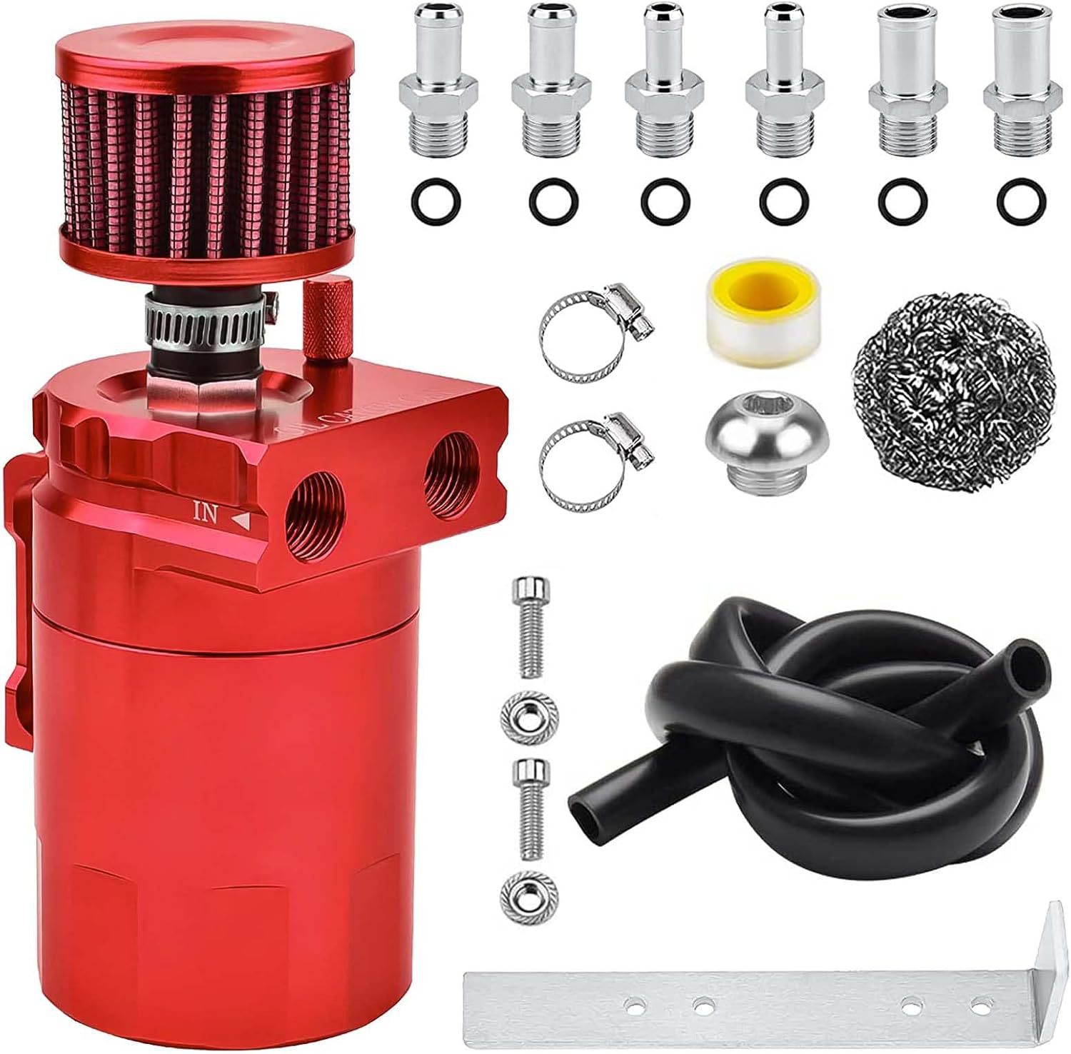 Car Modification Universal Breathable Oil Pot 300ML With Air Filter Aluminum Alloy Oil Recovery Air Intake Pot