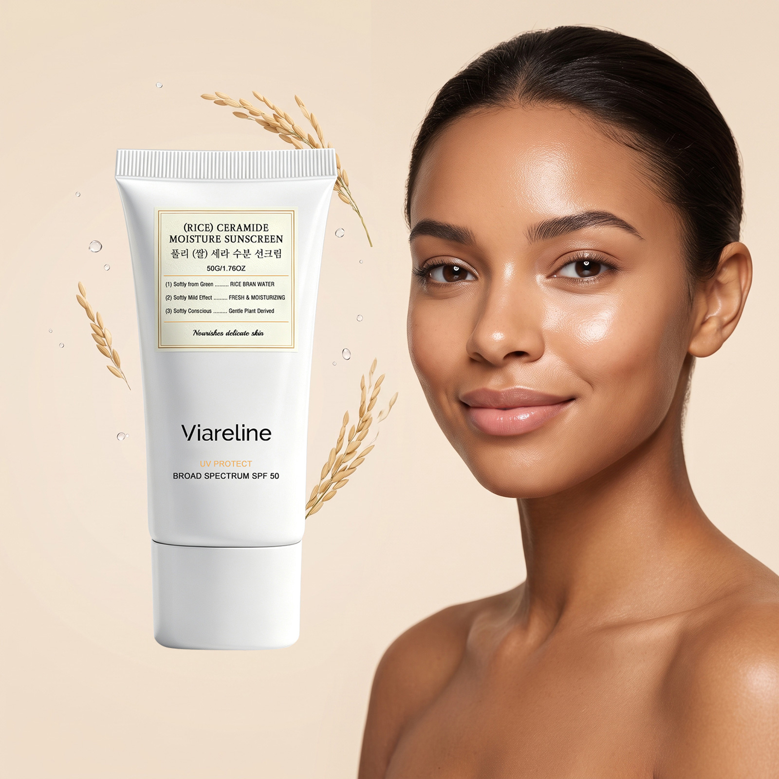 Rice Moisturizing Protective Lotion for Daily Use, 50g