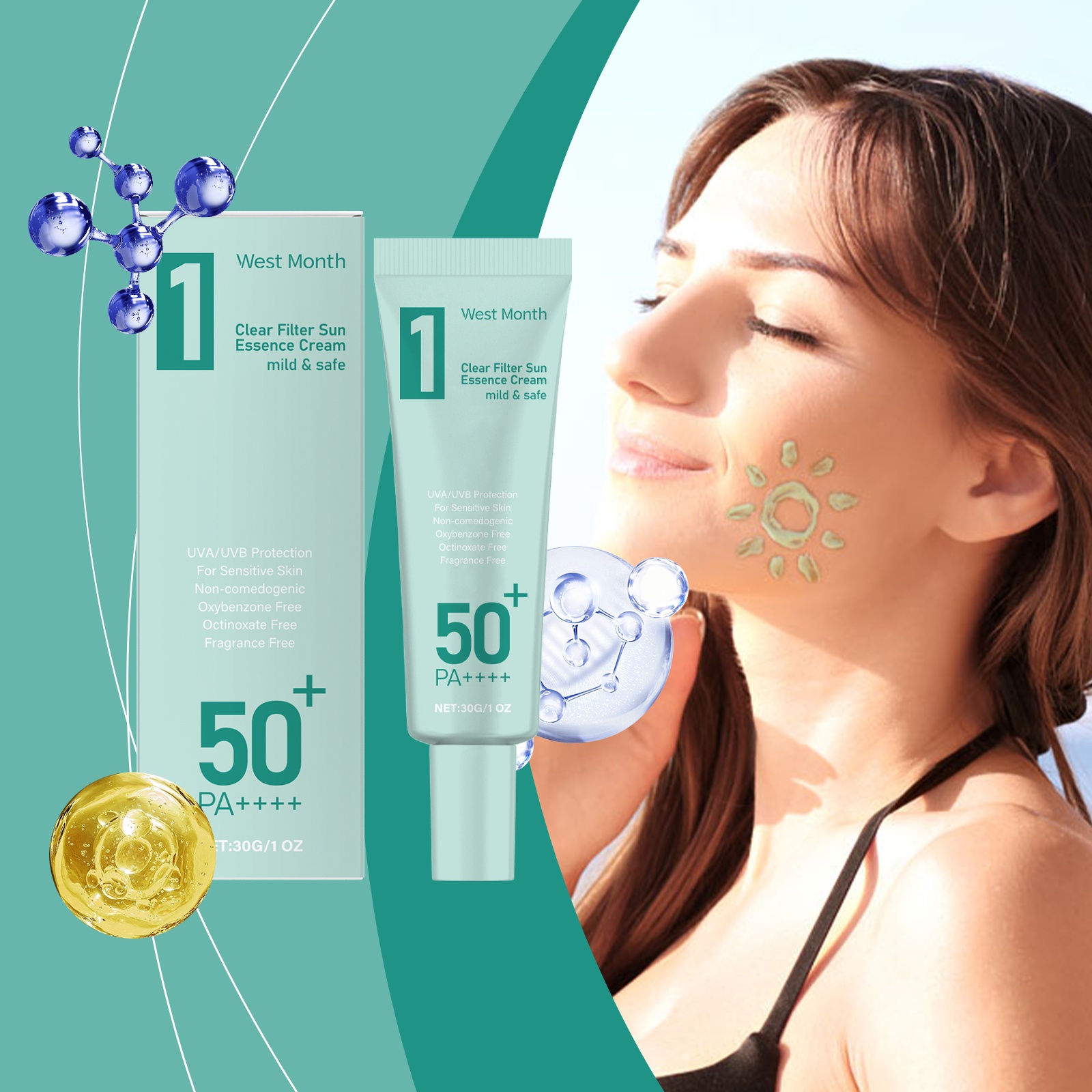 Mineral Hydrating Sunscreen, 30g, Protective Isolation for All Skin Types