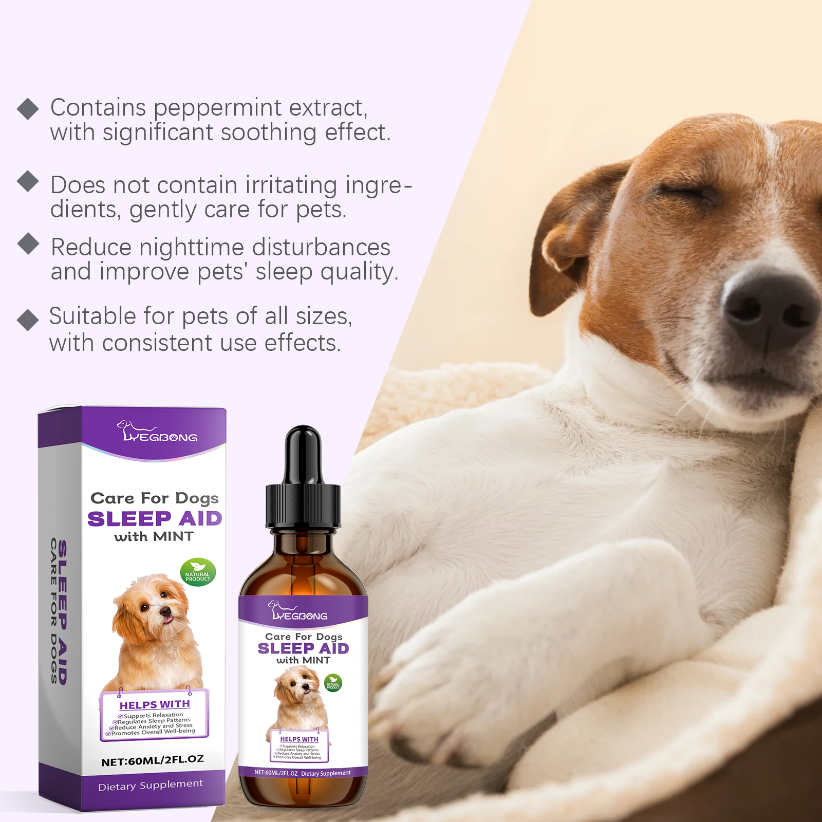 Caring For Dogs' Nighttime Sleep, Pet Sleep Care Drops, Supplements