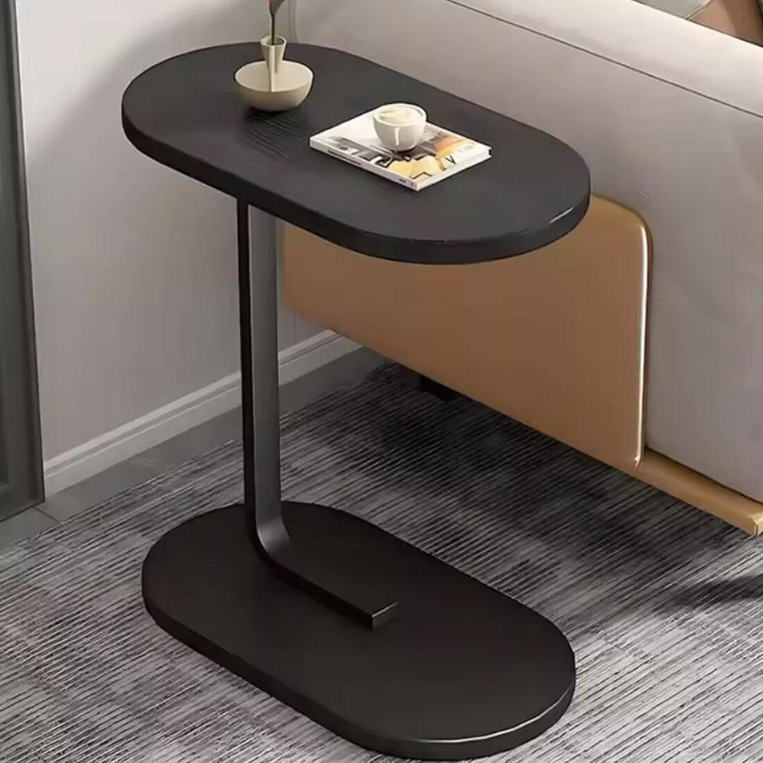 C-Shaped Compact Sofa Side End Table Coffee Laptop Living Room Bedroom UK — image 10