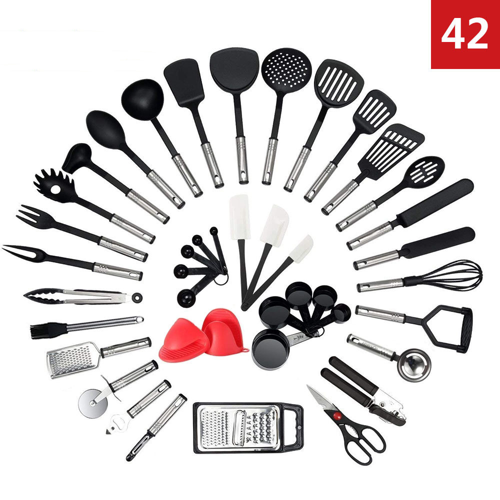 Title 2, Nylon Kitchenware 42-piece Casing Handle Stainl...