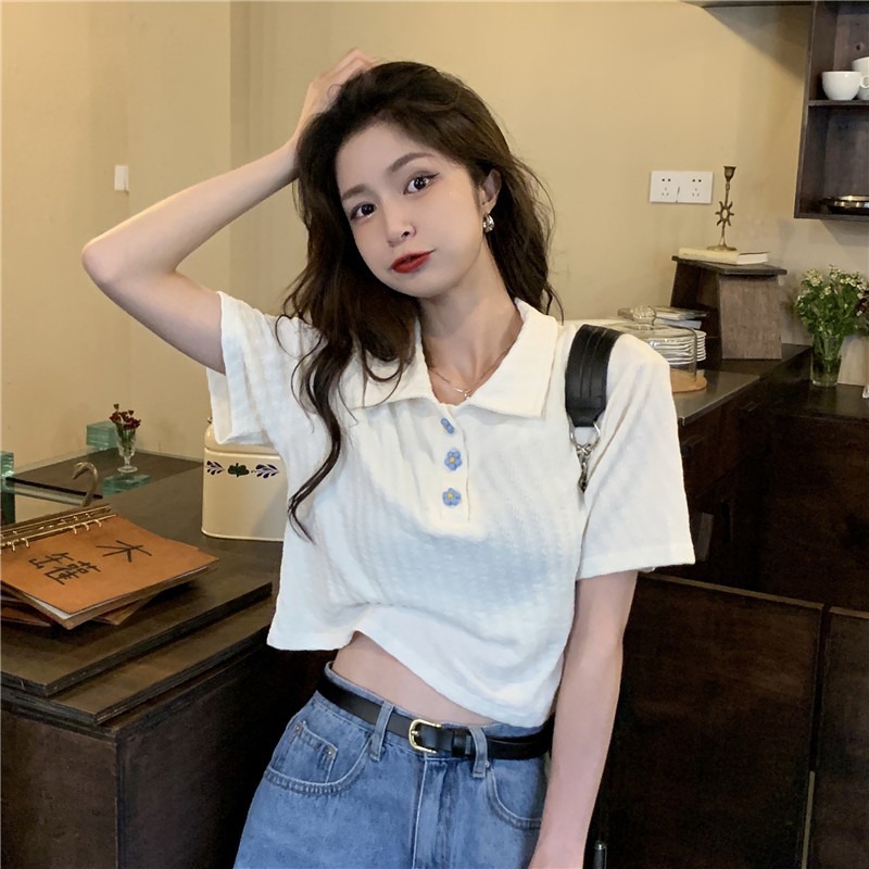 Title 3, White T-shirt Bottoming Shirt Loose Short Sleeves