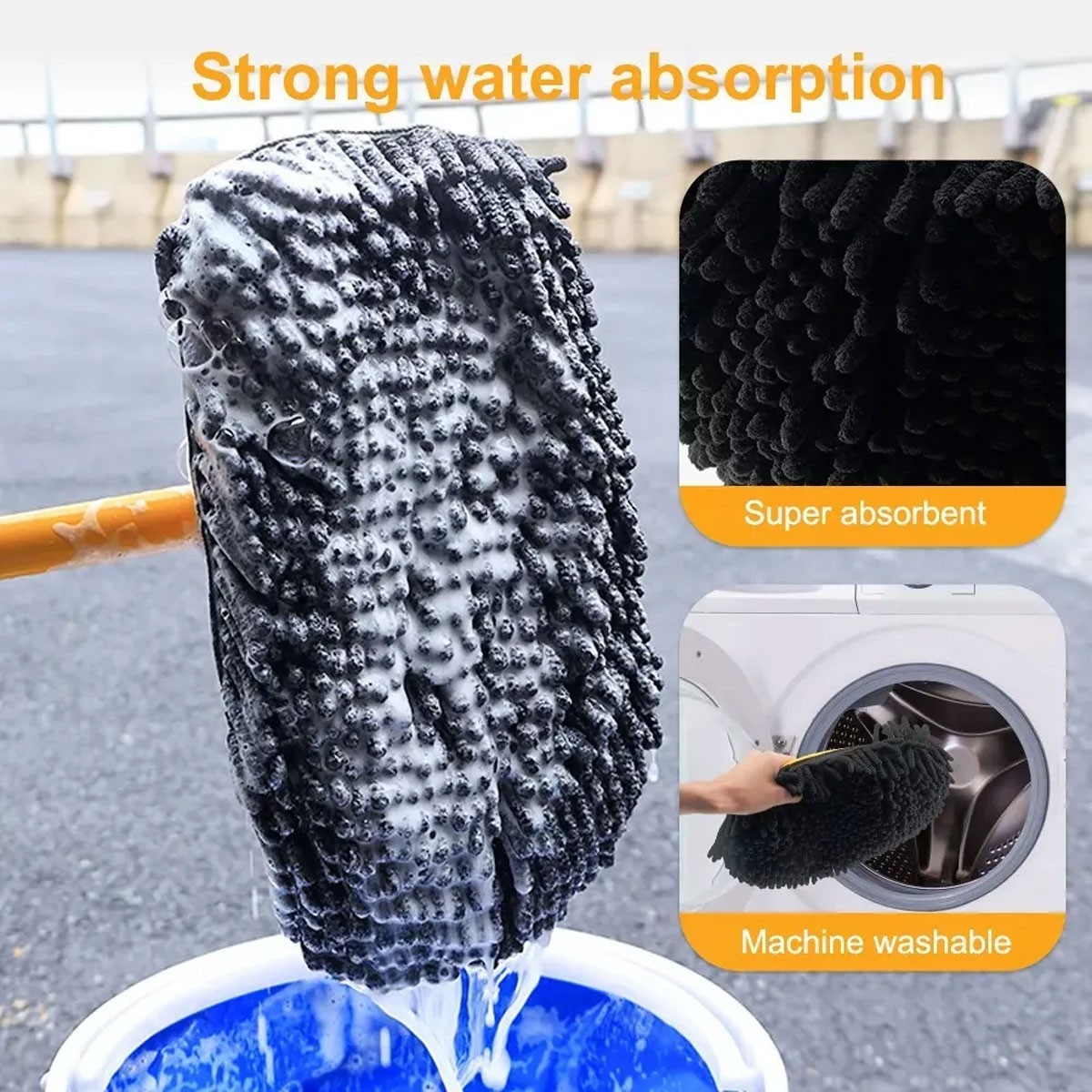 Adjustable Telescopic Car Wash Brush Kit Mop Long Handle Vehicle Cleaning Tool — image 12