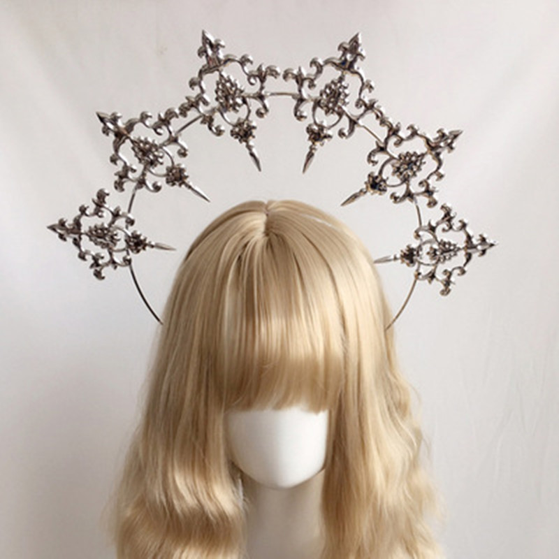 Wheat Ear Cross Feather Church Pope Golden Hair Ornament 10Color - Shop at LoveMi