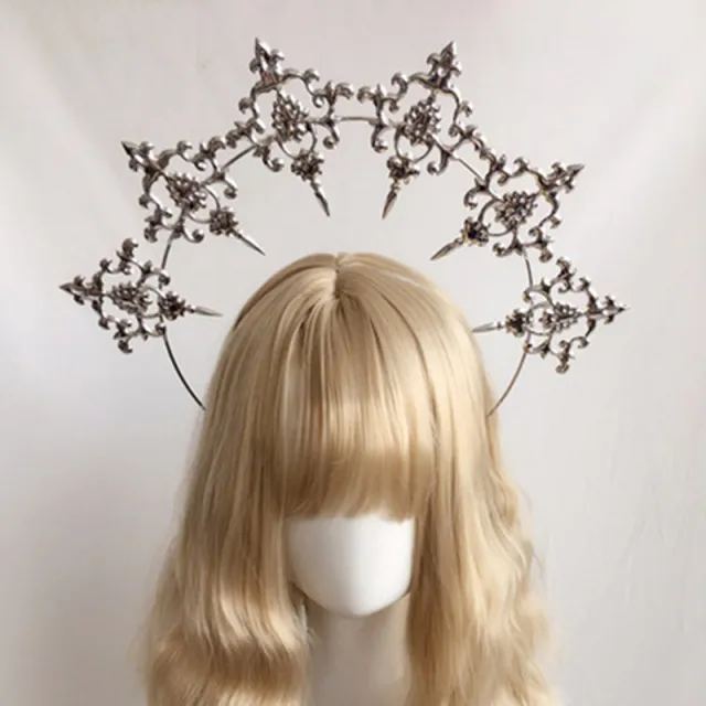 Wheat Ear Cross Feather Church Pope Golden Hair Ornament 10Color - Shop at LoveMi
