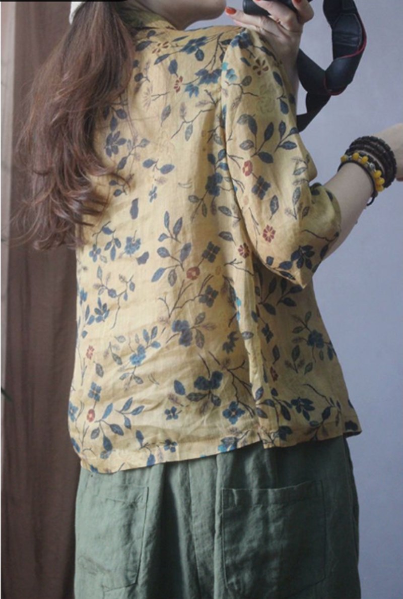 Fashion Women's Retro Literary Temperament Top