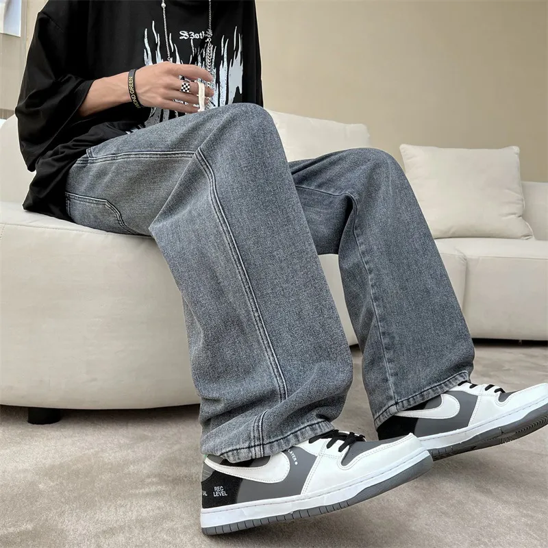 Loose High Street Straight Jeans - Blue