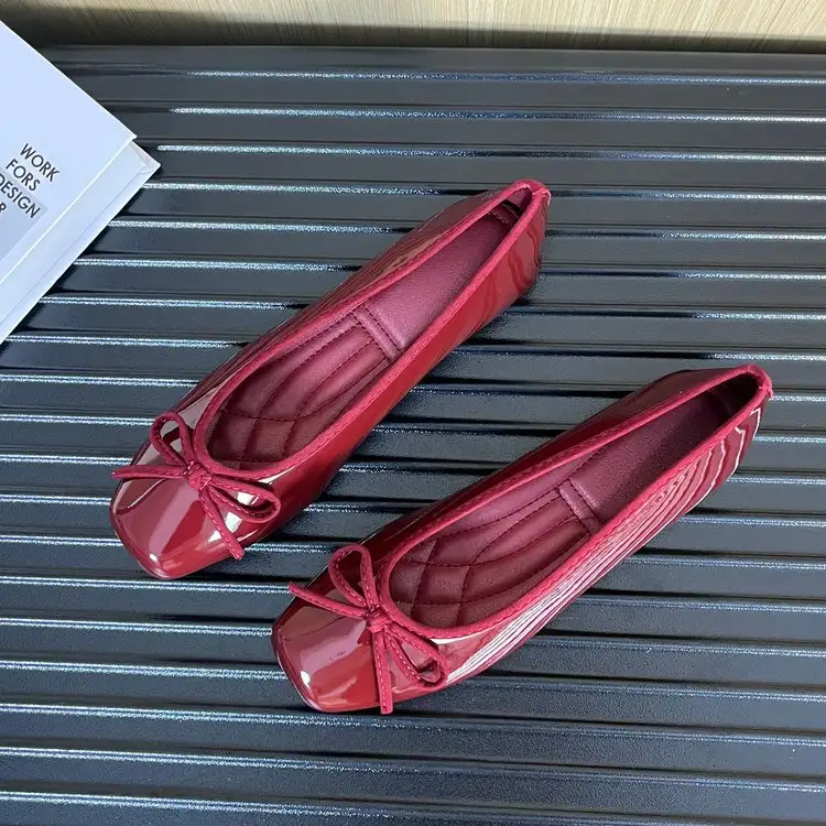 2026 New Spring Summer Women's Square Toe Flats, Korean Style Slip-On Shoes, Soft Sole, Plus Size, Casual All-Match Fashion