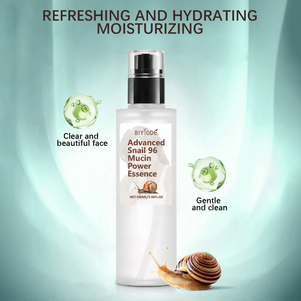 Private Label Organic Snail Mucin Deep Moisturizing Whitening Skin Repair Vitamin C Face Serum - 100Ml