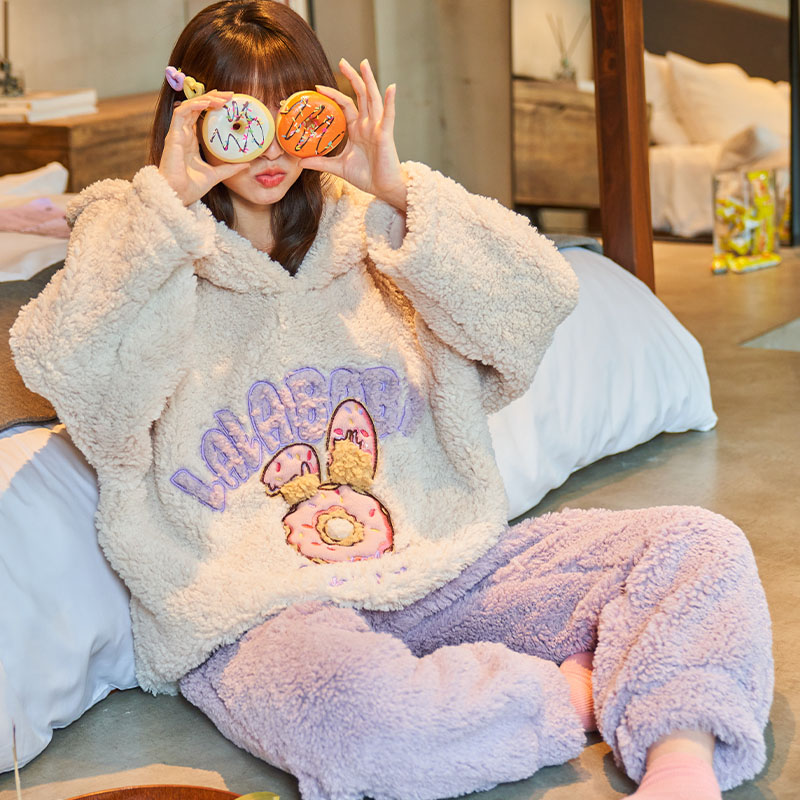 Love Thickened Hooded Warm Fashion Suit