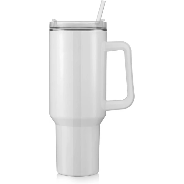 40 OZ Sublimation Tumbler - Blank with Handle, Straw, Lid for Custom Designs - Picture 6 of 6