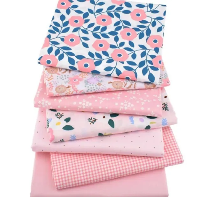 Cotton Twill Printed Fabric DIY Handmade Patchwork Cloth Set 50X50Cm - Shop at LoveMi
