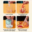 Mini Electric Garlic Chopper USB Charging Ginger Masher Machine Sturdy Durable Chili Vegetable Crusher Kitchen Tool view 16