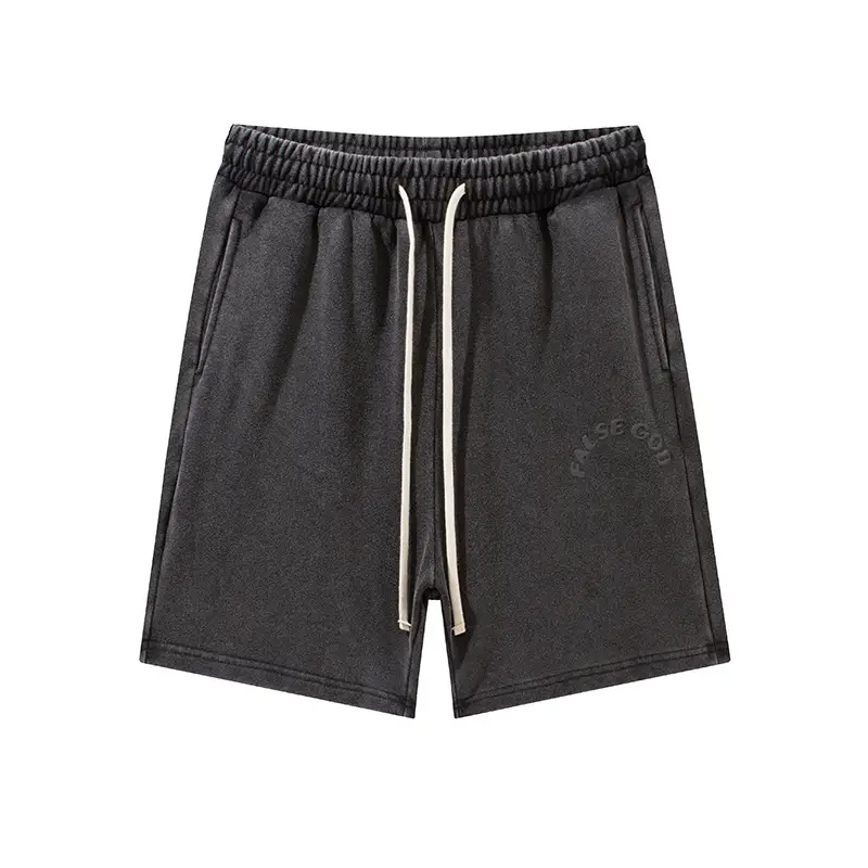 Spring And Summer 5 Color Gradient Copy Color Foam Print Shorts And Grandpa Suit