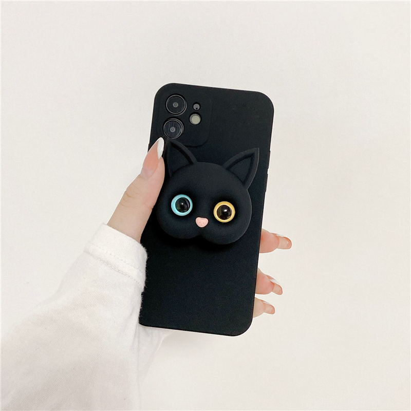 Three-dimensional Cat Bracket Cute Cartoon Couple Protective Cover - Image 3