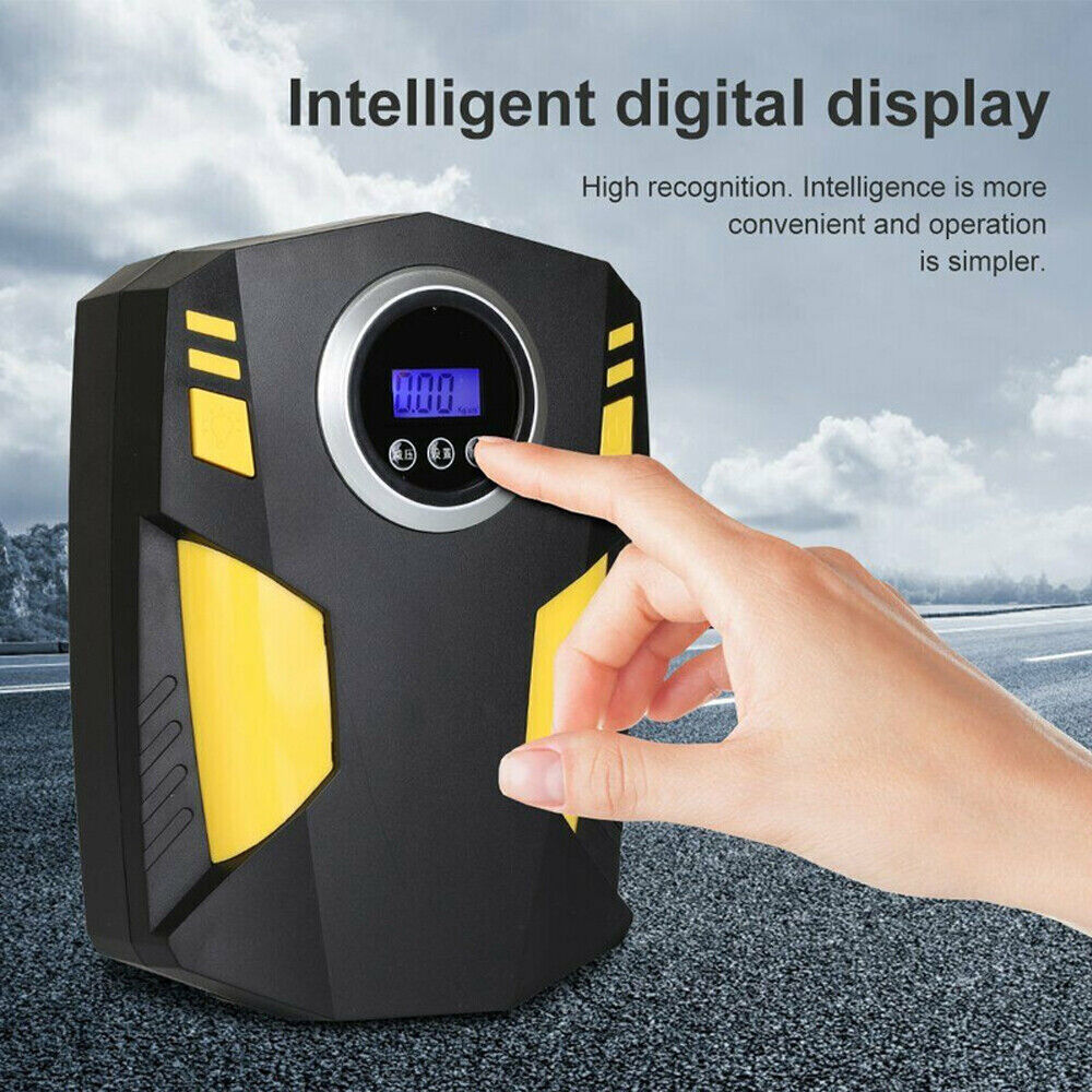 Digital Display Car Tire Inflator Portable, 12V DC Air Compressor W&LED Light — foto 10