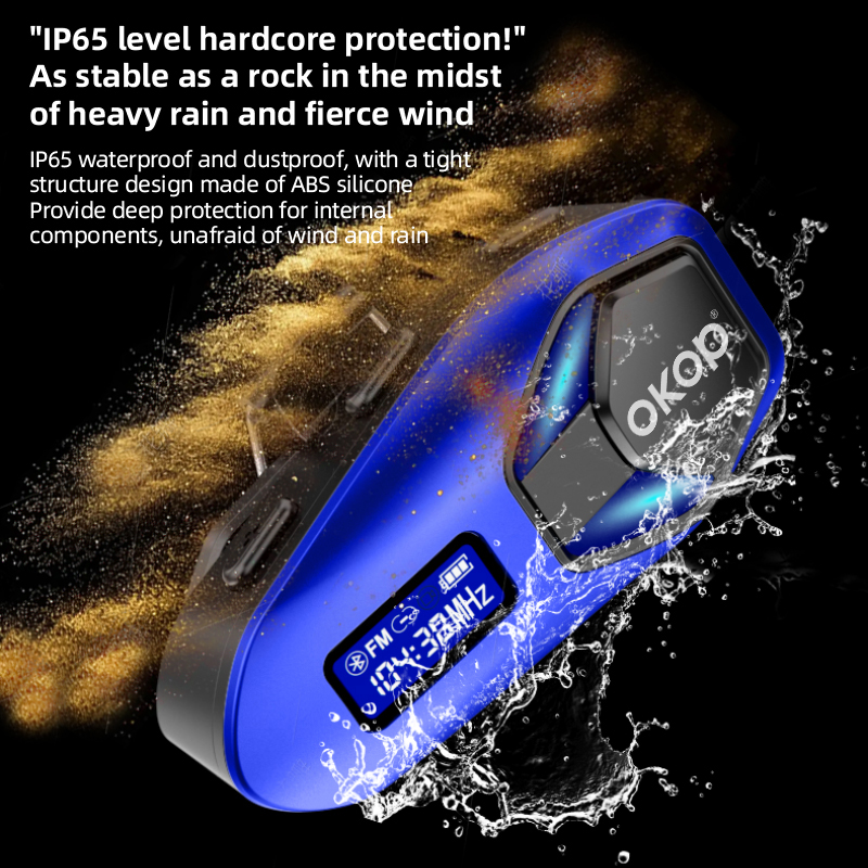 KP-293 Hot-Selling New Helmet Bluetooth Headset Waterproof Dustproof Noise-Canceling Intercom With Digital Display RGB Lighting In Stock 4